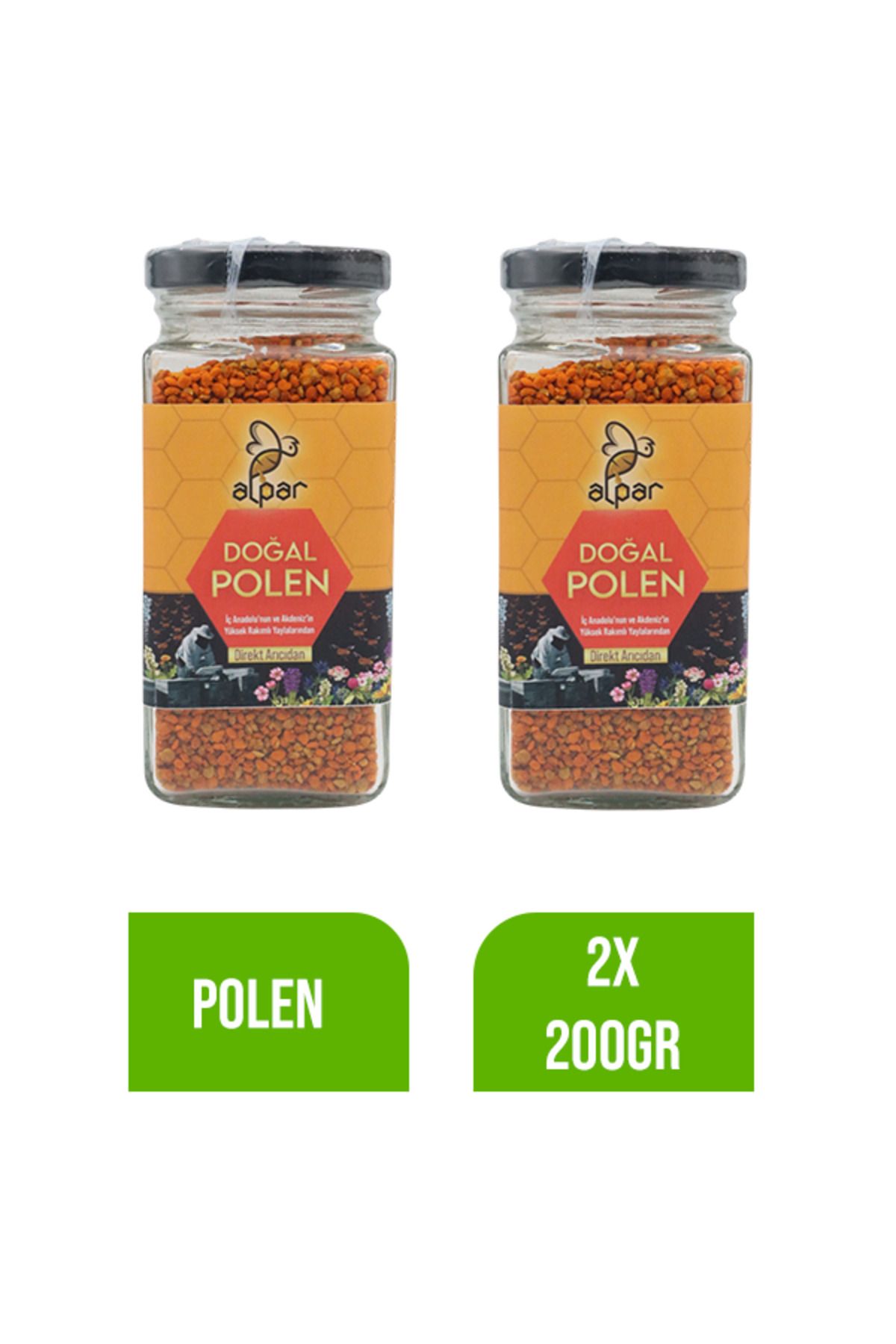 ALPARBALL Alpar Bal Taze Polen 200gr X 2 Adet