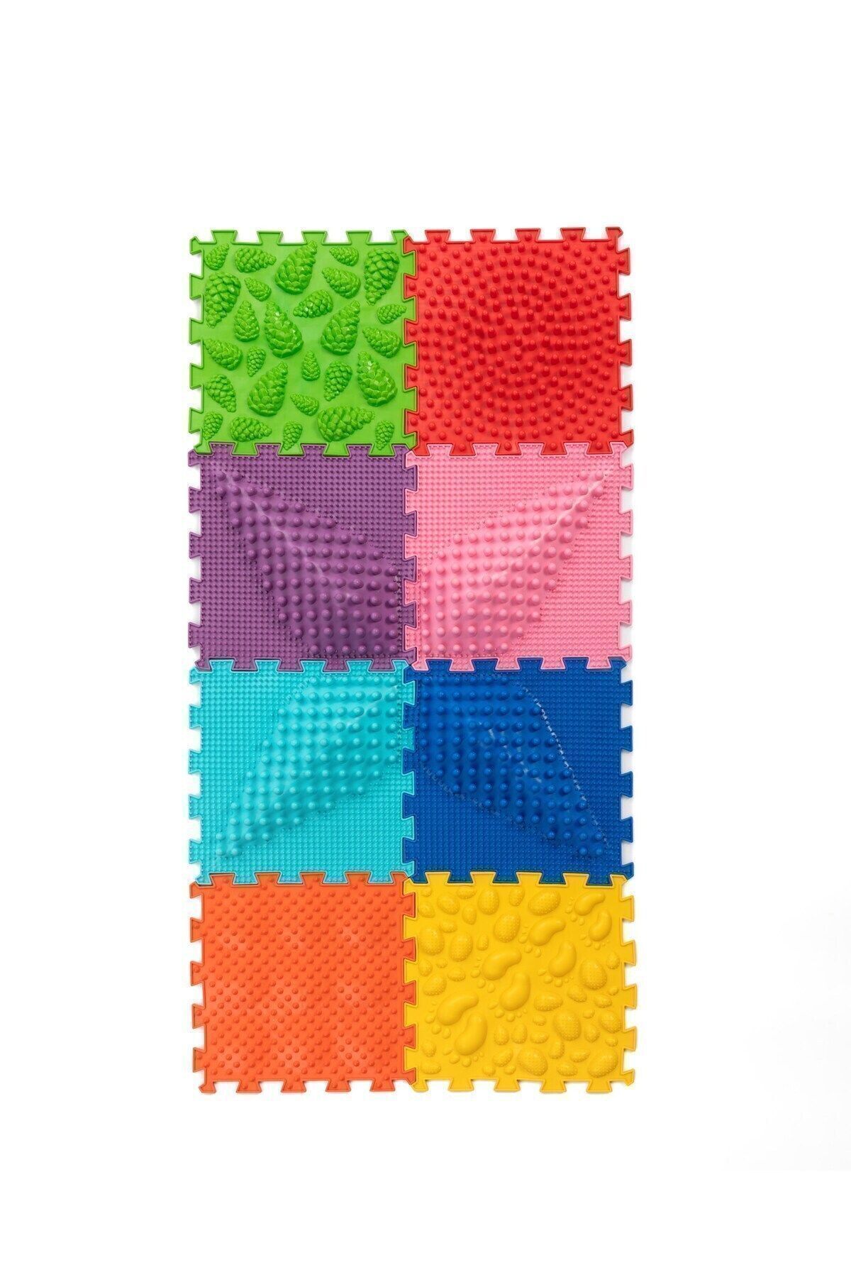 Ortohalı 8 Modüllü Ortopedik Halı Çocuk Duyu Matları Renkli Puzzle Çocuk Masaj Halıları Oh801 fotoğrafı 6 (önizleme)