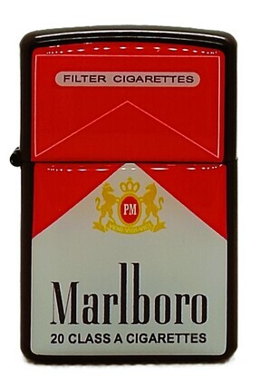 ATA TANITIM Yüksek Kaliteli Benzinli Klasik Çakmak, Marlboro Logolu