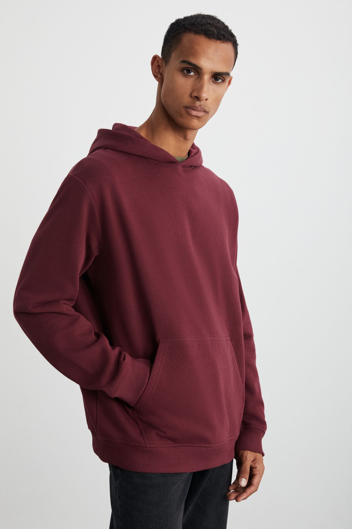 GRIMELANGE-Cartmel Men's Burgundy Sweatshirt - Comfortable Fit, Kangaroo Pocket and Hood 3