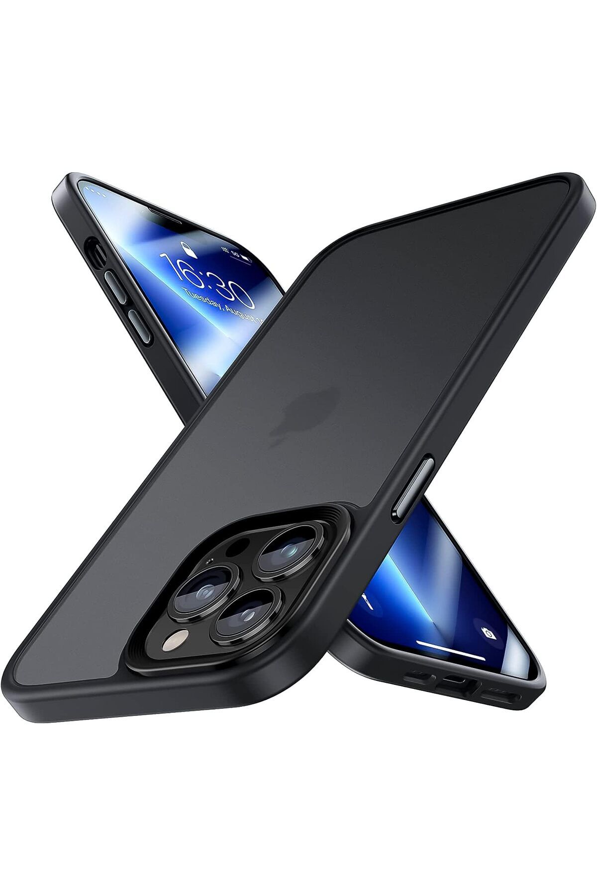 STOREMAX cmllashop İphone 14 Pro Max Hybrid Fusion Serisi Arkası Mat Polikarbonat Kenarları Silikon Ultra