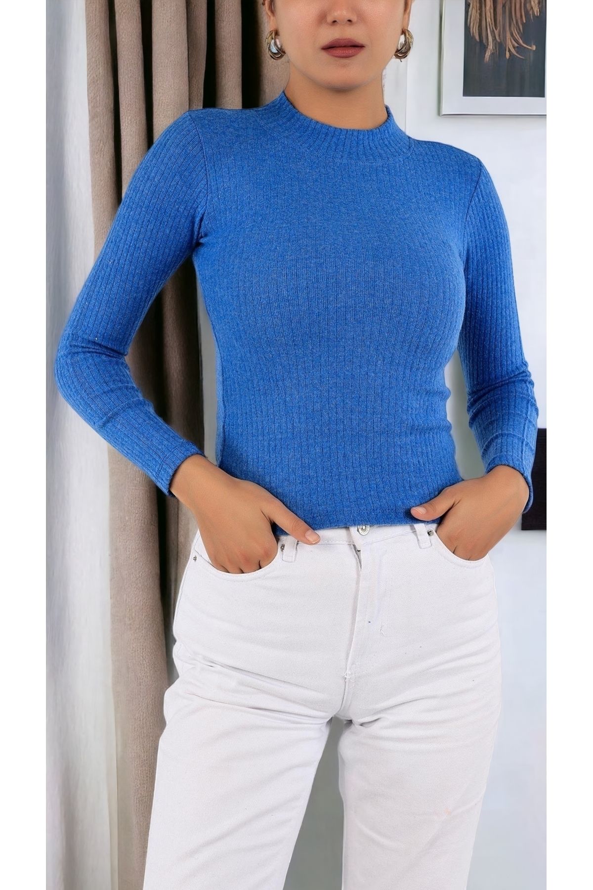 Aslında Look-Ribbed Knitwear Long Sleeve Slim Fit Bady - Pictures Have Reference - Close Fit Body Wraps. 1