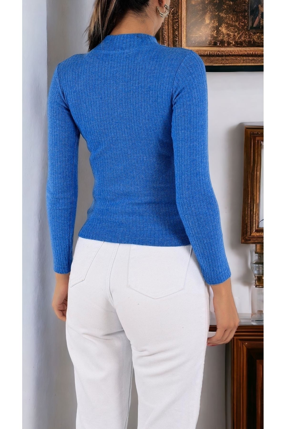 Aslında Look-Ribbed Knitwear Long Sleeve Slim Fit Bady - Pictures Have Reference - Close Fit Body Wraps. 4