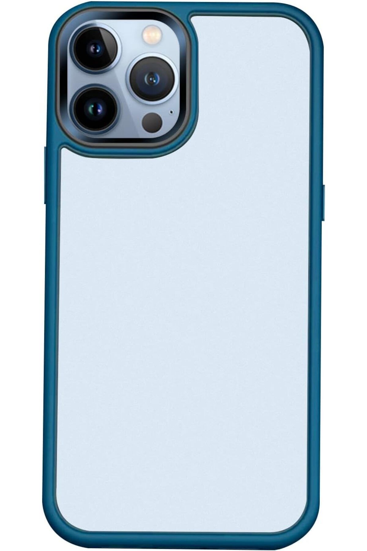 STOREMAX cmllashop iPhone 11 Pro Max uyumlu HİBRİT TPU+PC Yarı Saydam ULTRASHOCK Kılıf (Pasifik Mavi) 5