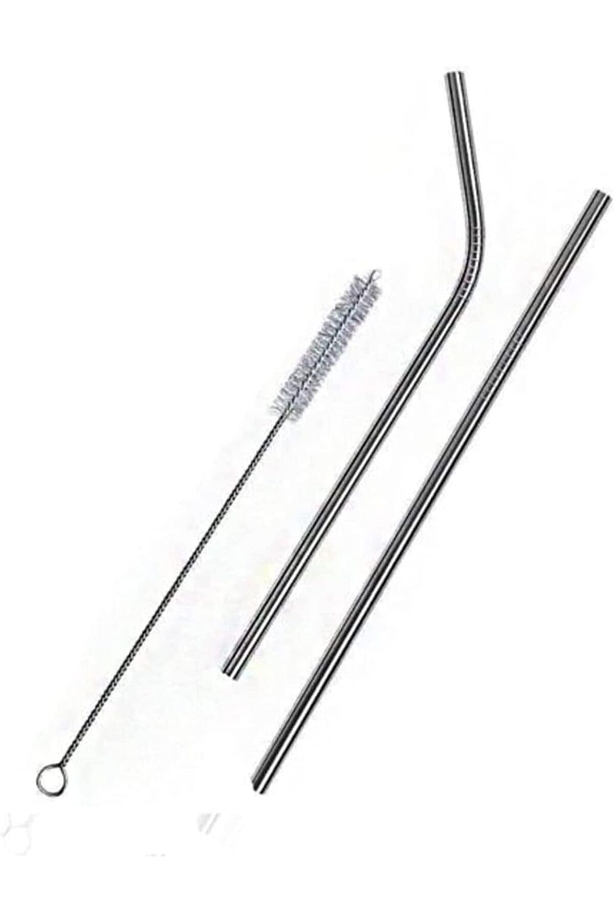 STOREMAX alnsgrp 2'Li Paslanmaz Çelik Pipet, Temizleme Fırçası, Metal Pipet Star Collection 897754