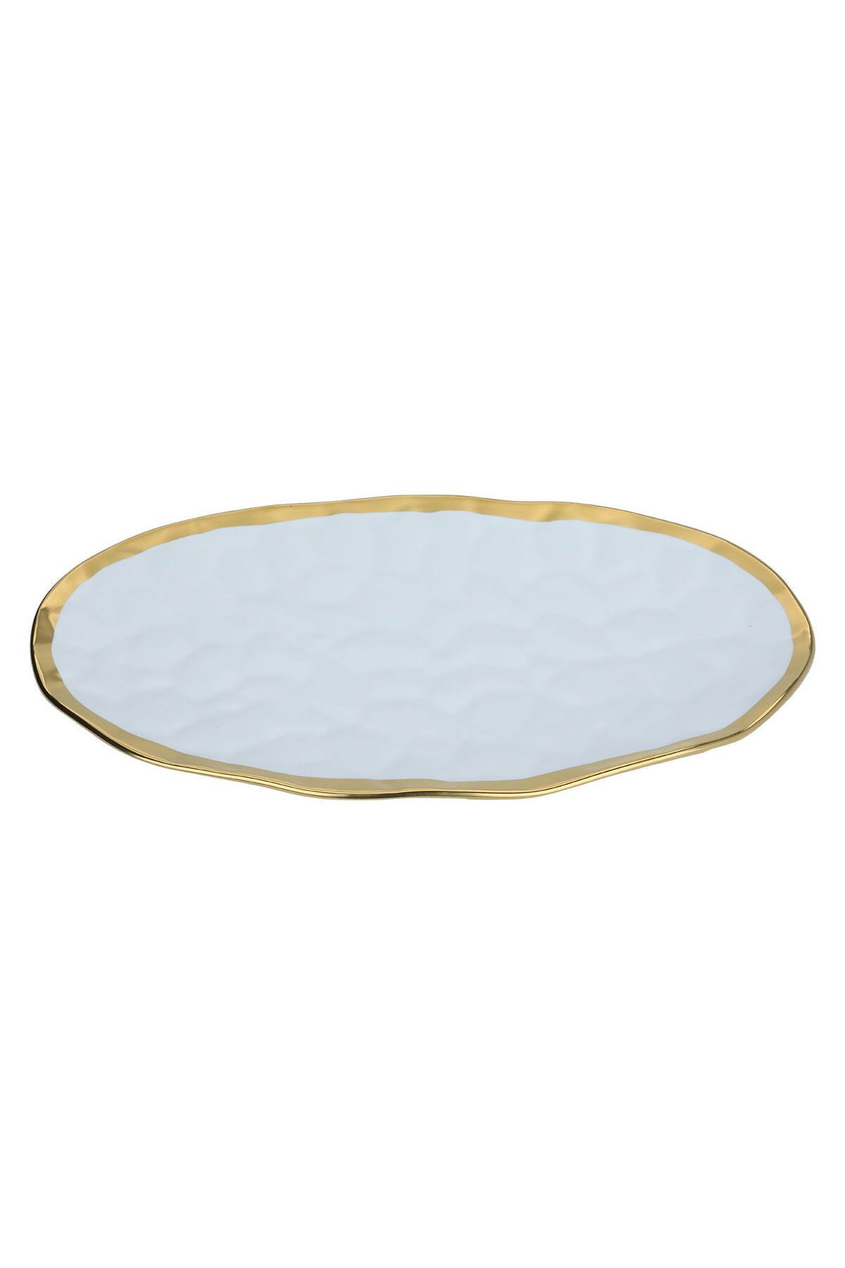 Alsaif Gallery-Al Saif Gallery Porcelain Serving Plate, 14 inches, oval - white 1