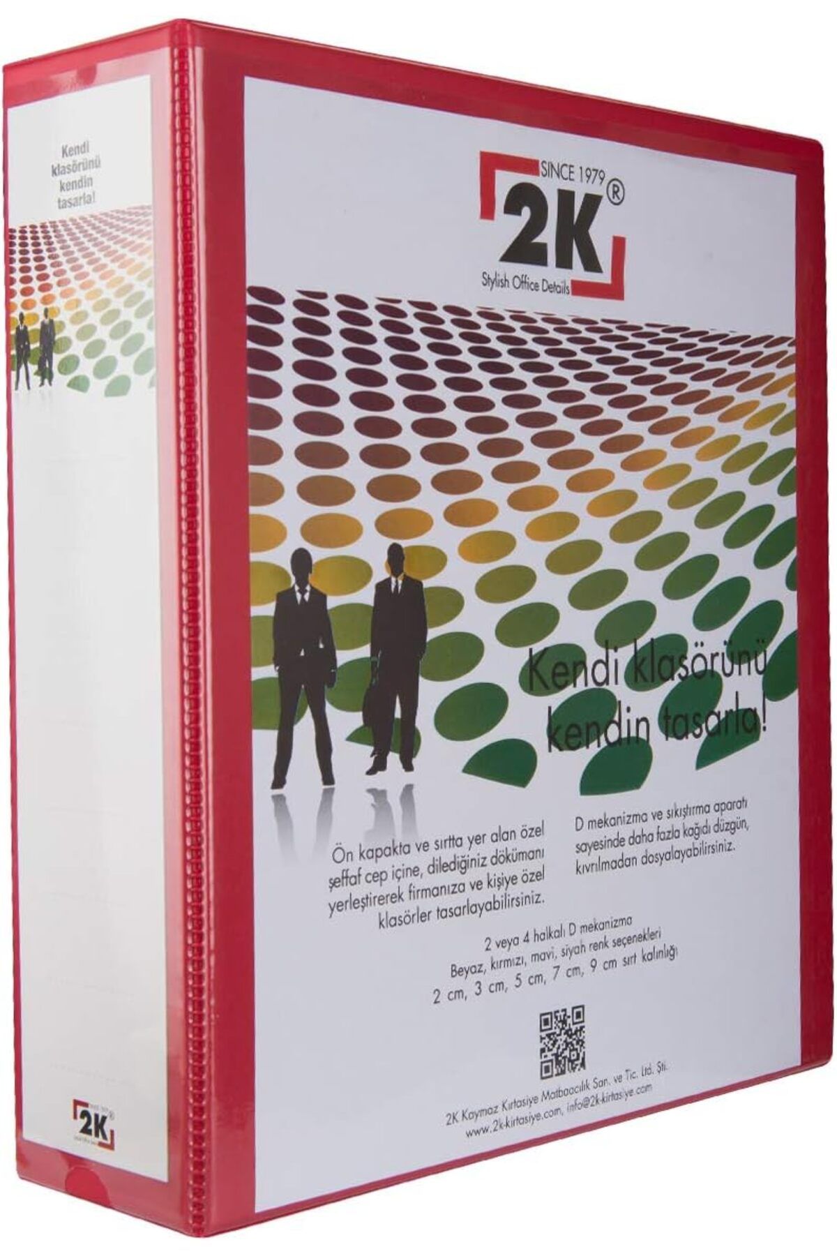 STOREMAX ysstorex 07-2D-K A4 Pvc Cepli Firma Tanıtım Klasörü - 7 cm sırtlı 2 Halka D Mekanizmalı, Kır