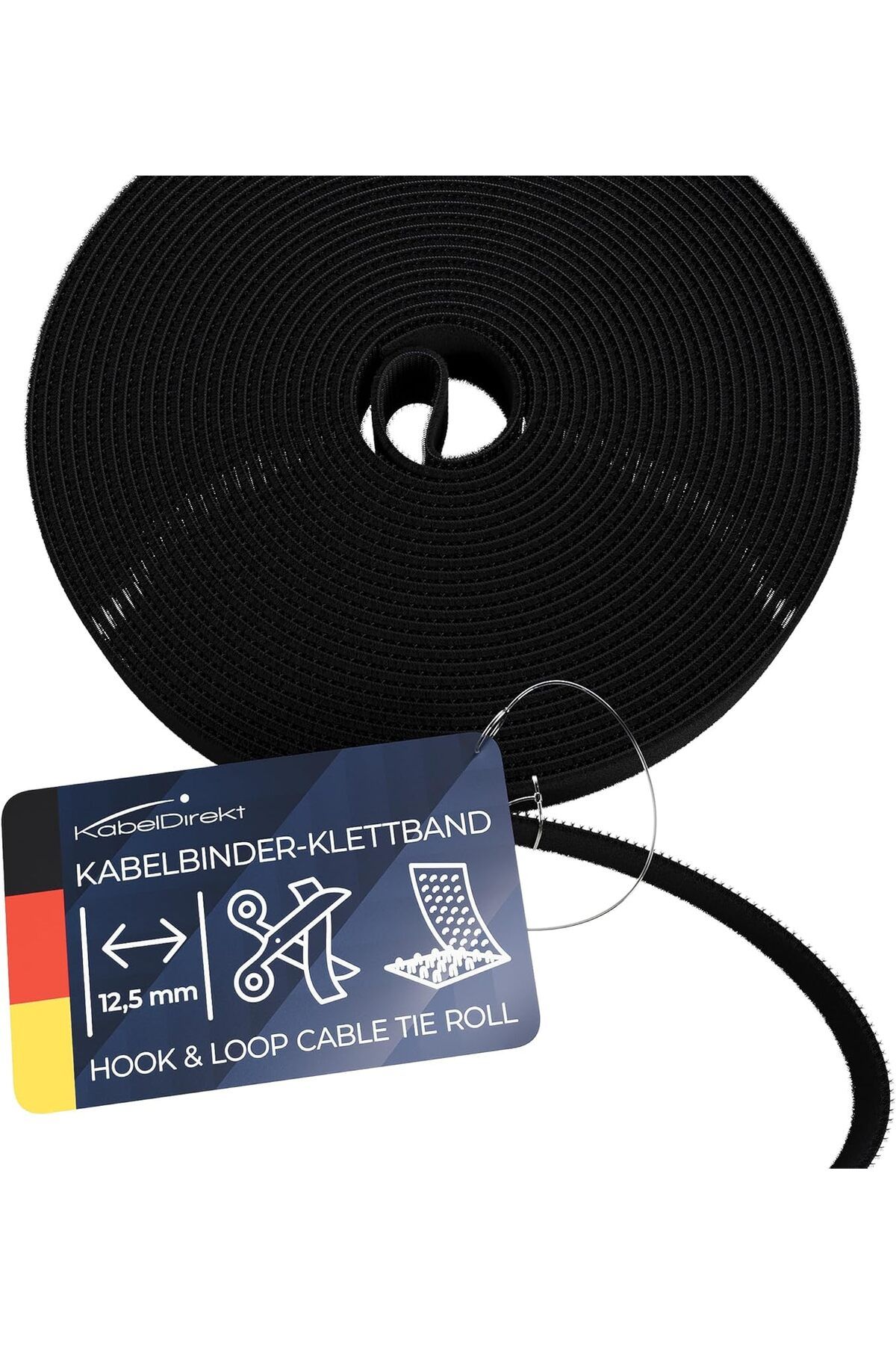 STOREMAX sellbuystore – cırt kablo bağı – 15 m×12,5mm – istenen boyutta kesilebilir, yeniden kullan