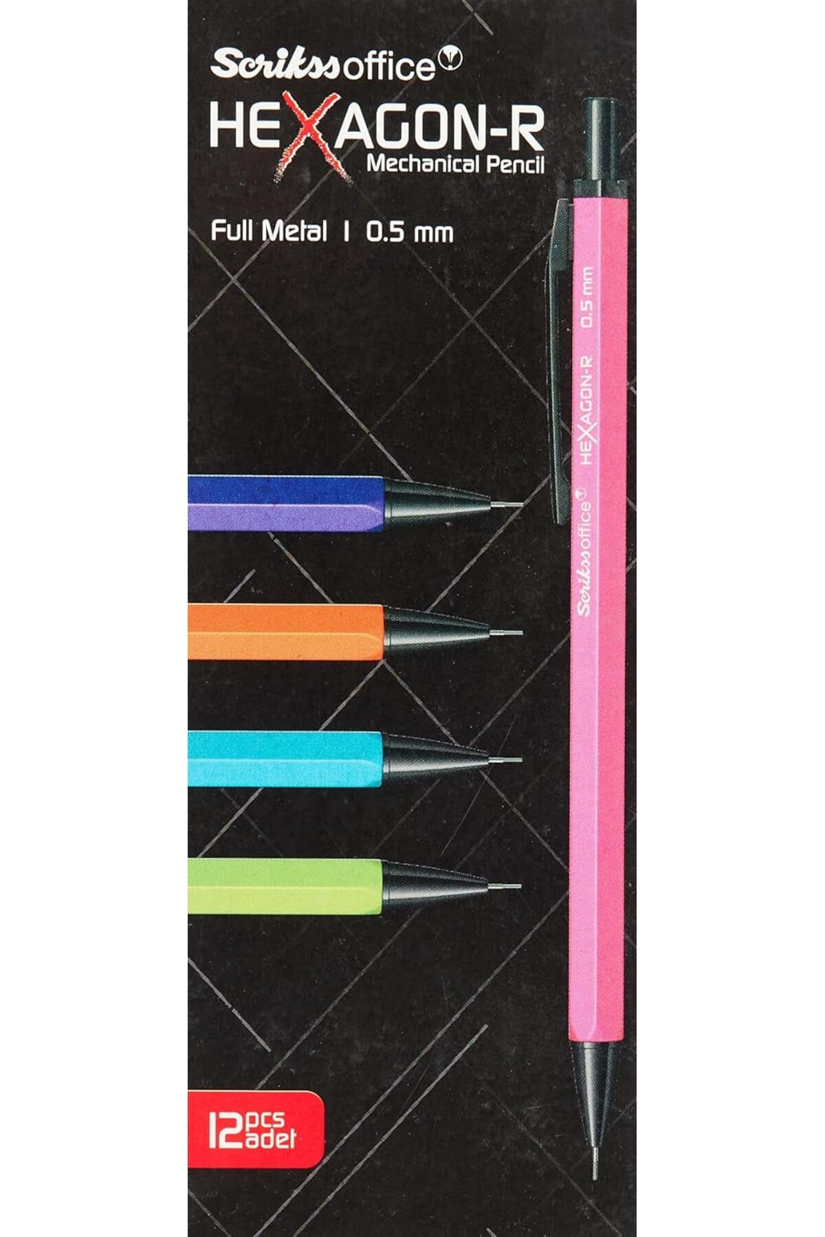 STOREMAX mhmtshp Office Hexagonr Mekanik Kurşun Kalem 12'li Ambalaj Pembe 0.5 Mm trndybuy 1053513