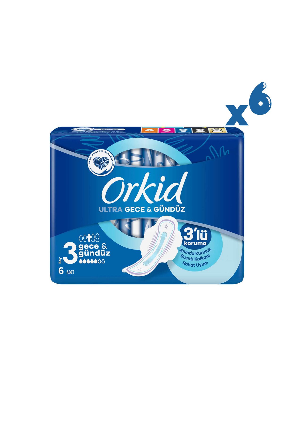 Orkid Hijyenik Ped Ultra 6'lı Gece & Gündüz