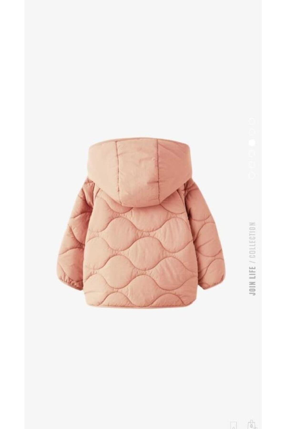 minibambi Kız Çocuk Kapitone Kapüşonlu Şişme Mont Pembe 2–7 Yaş fotoğrafı 4 (önizleme)