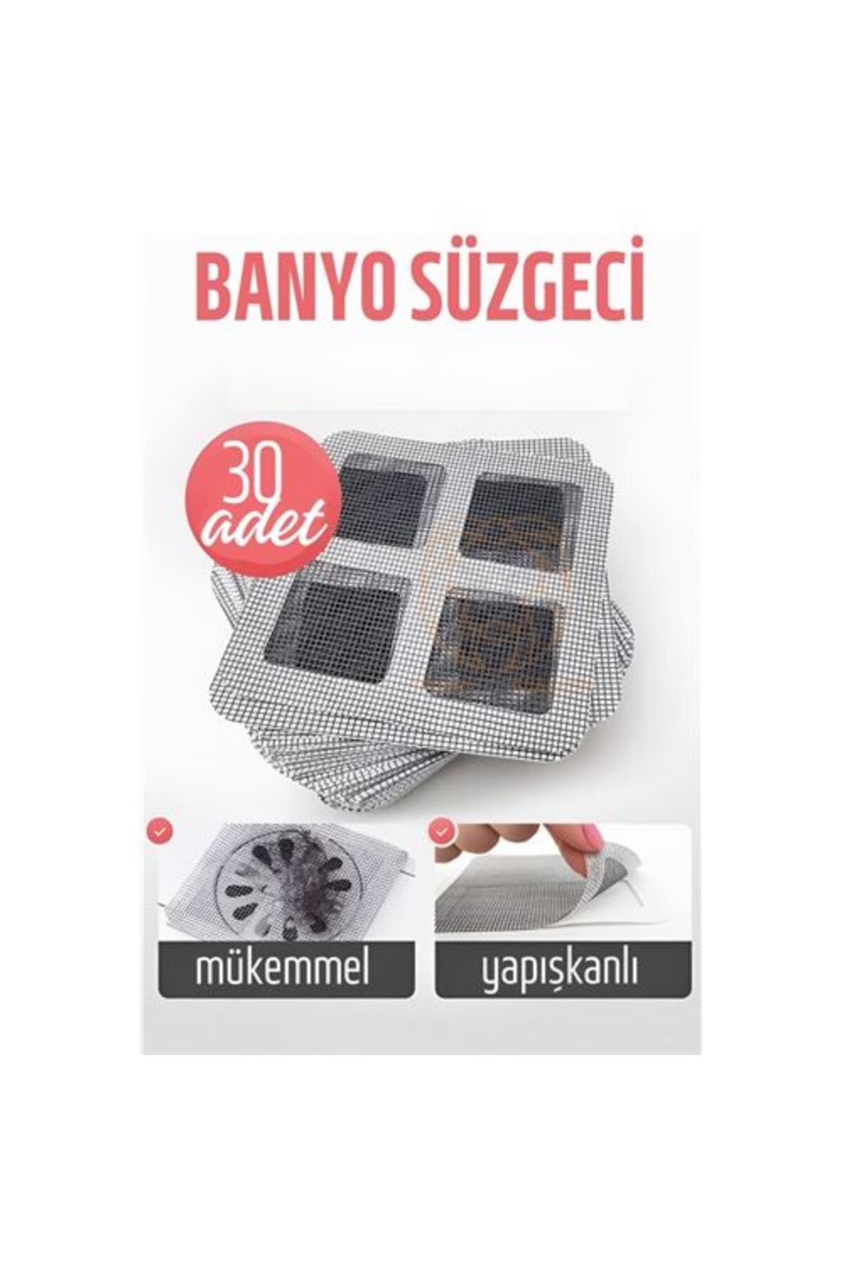 BirdoluSepet Engithalat Banyo Gider Süzgeci 30 ADET