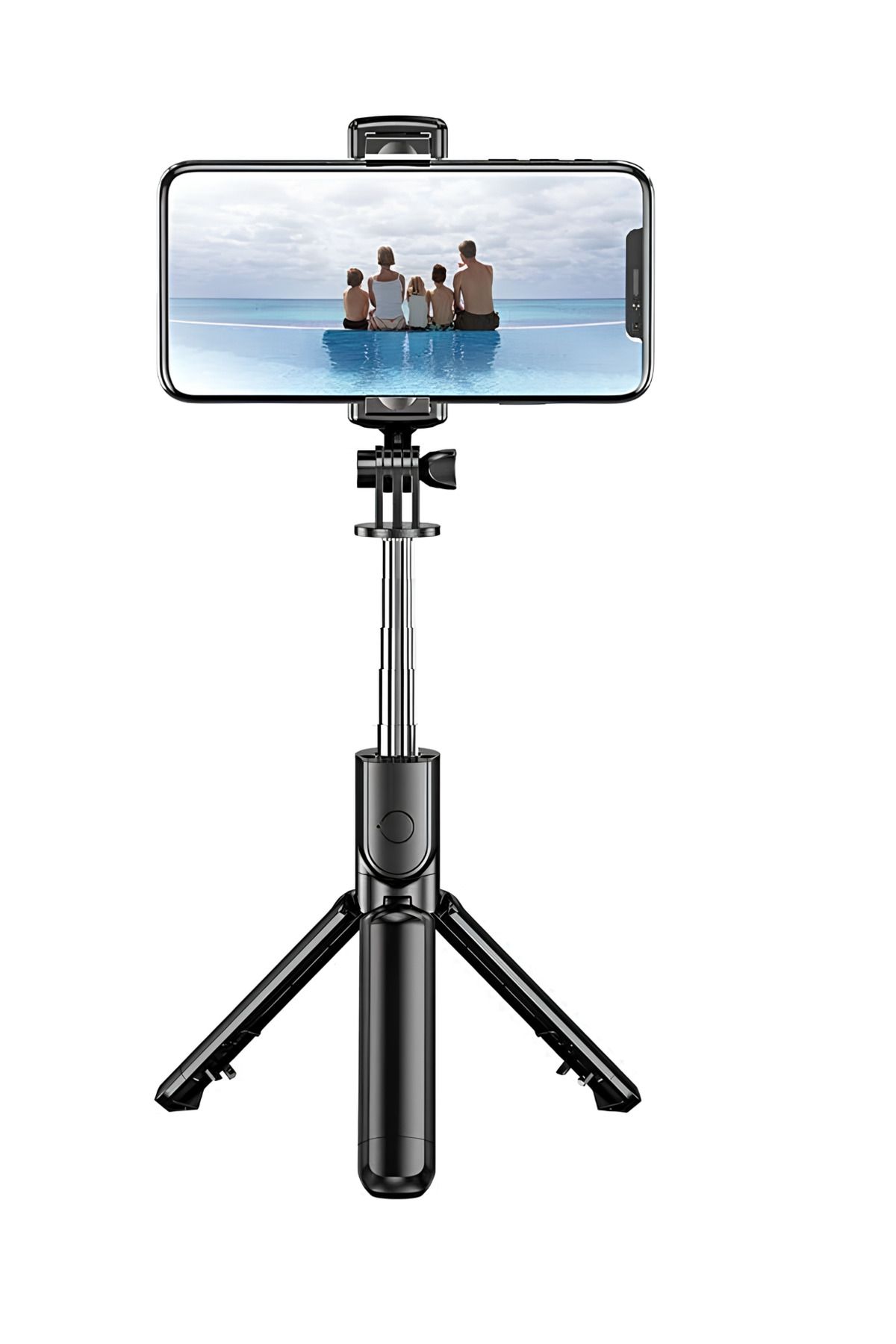 güvenlisepet S3 Tripod Uzunluk Ayarlı 360° Bluetooth Kumandalı Selfie Çubuğu Profesyonel Fotoğraf ve Video 68 Cm