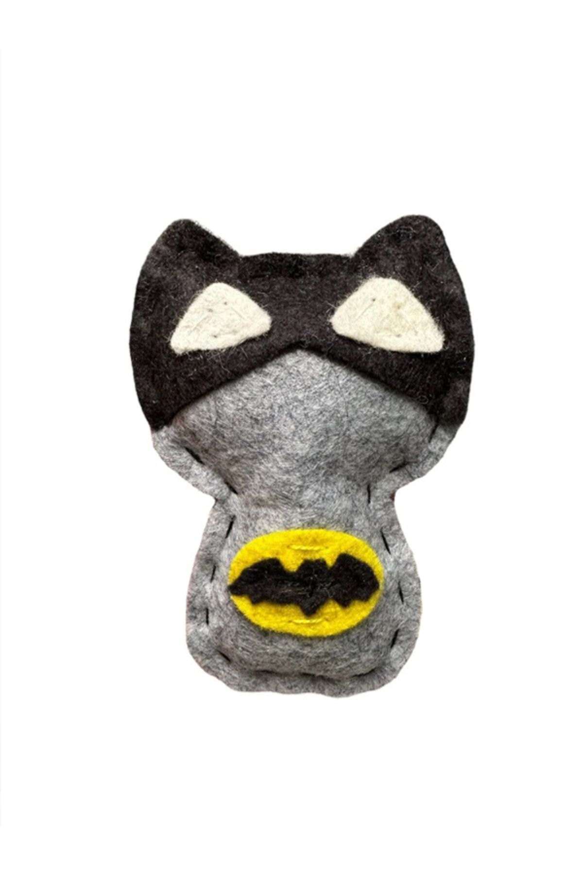 Playseba Batman Keçe Oyuncak Mini Boy - %100 El Yapımı Organik - Batman Figür Oyuncak - Felt Toys