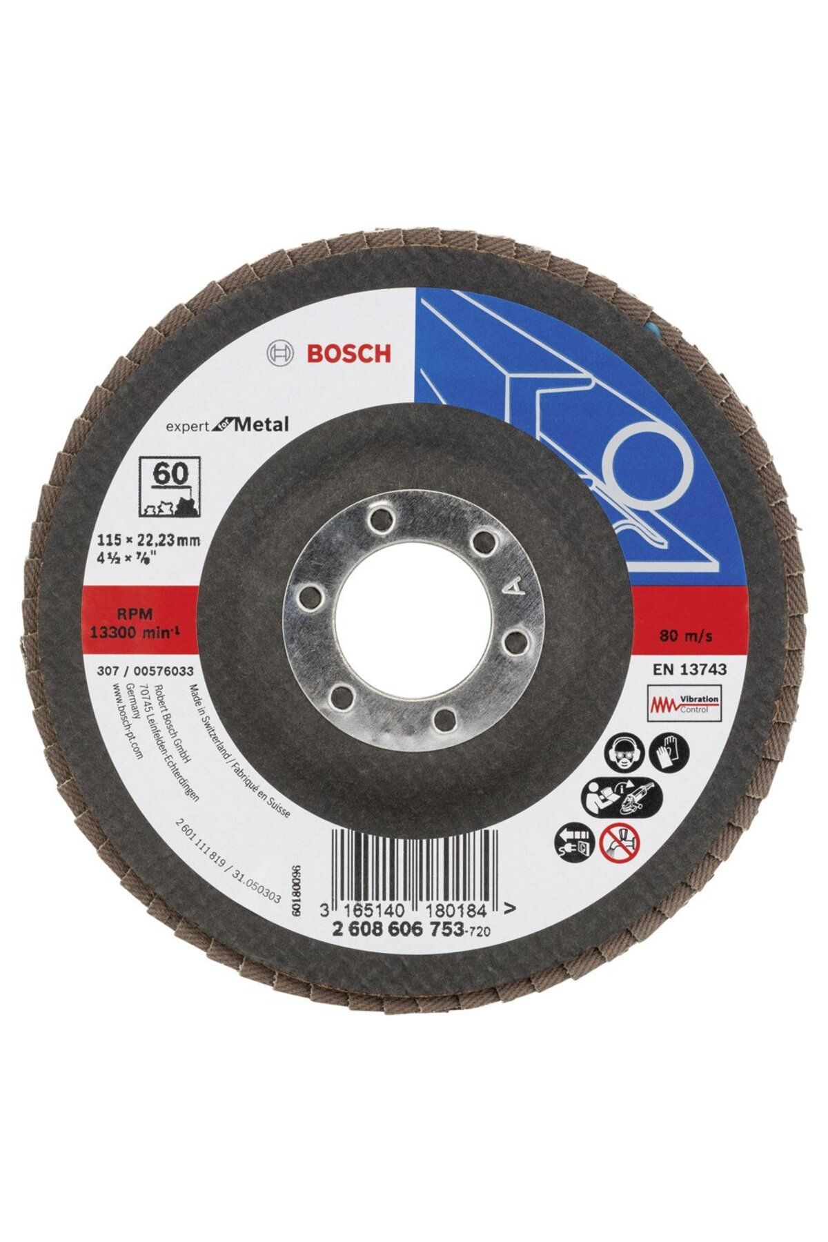 Bosch Expert Flap Zmpara Diski 115mm 60 Kum Metal