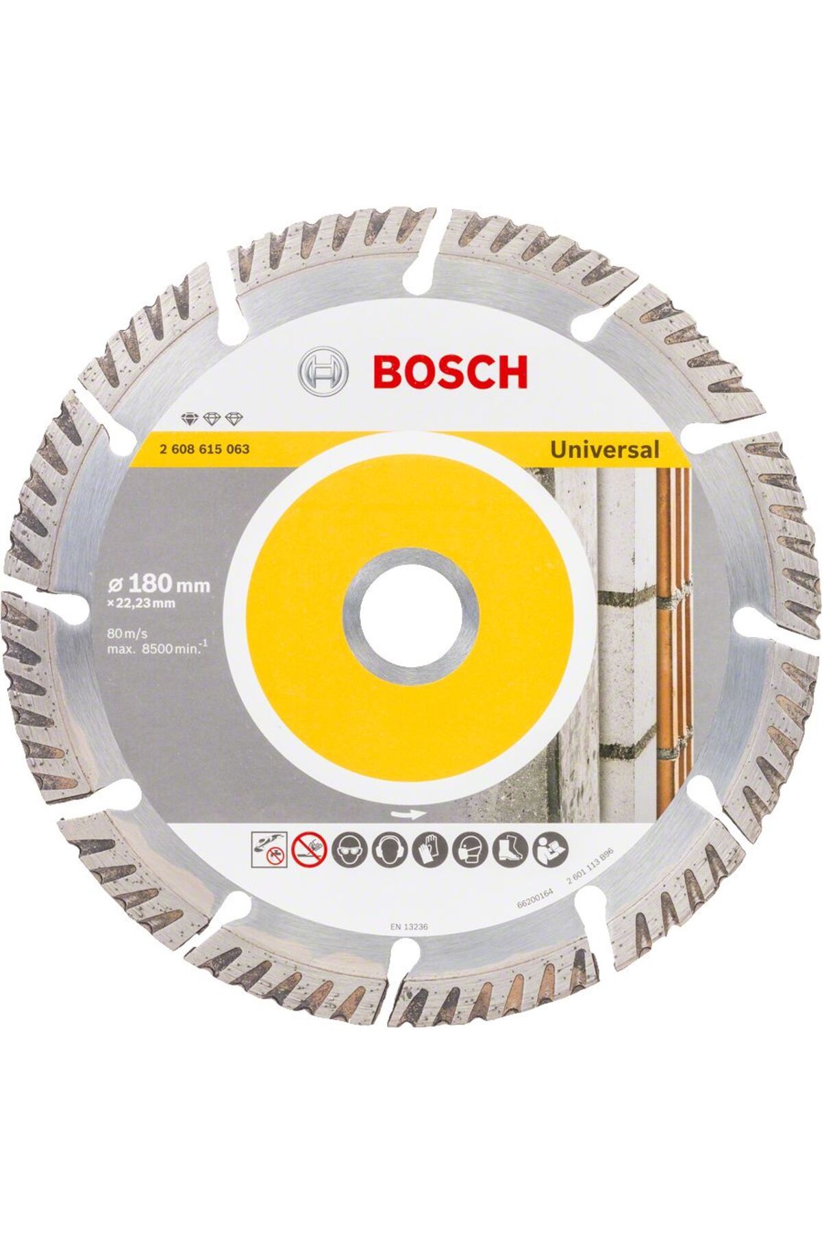 Bosch Standard Seri Genel Yapı Malzemeleri İçin Elmas Kesme Diski 180 mm