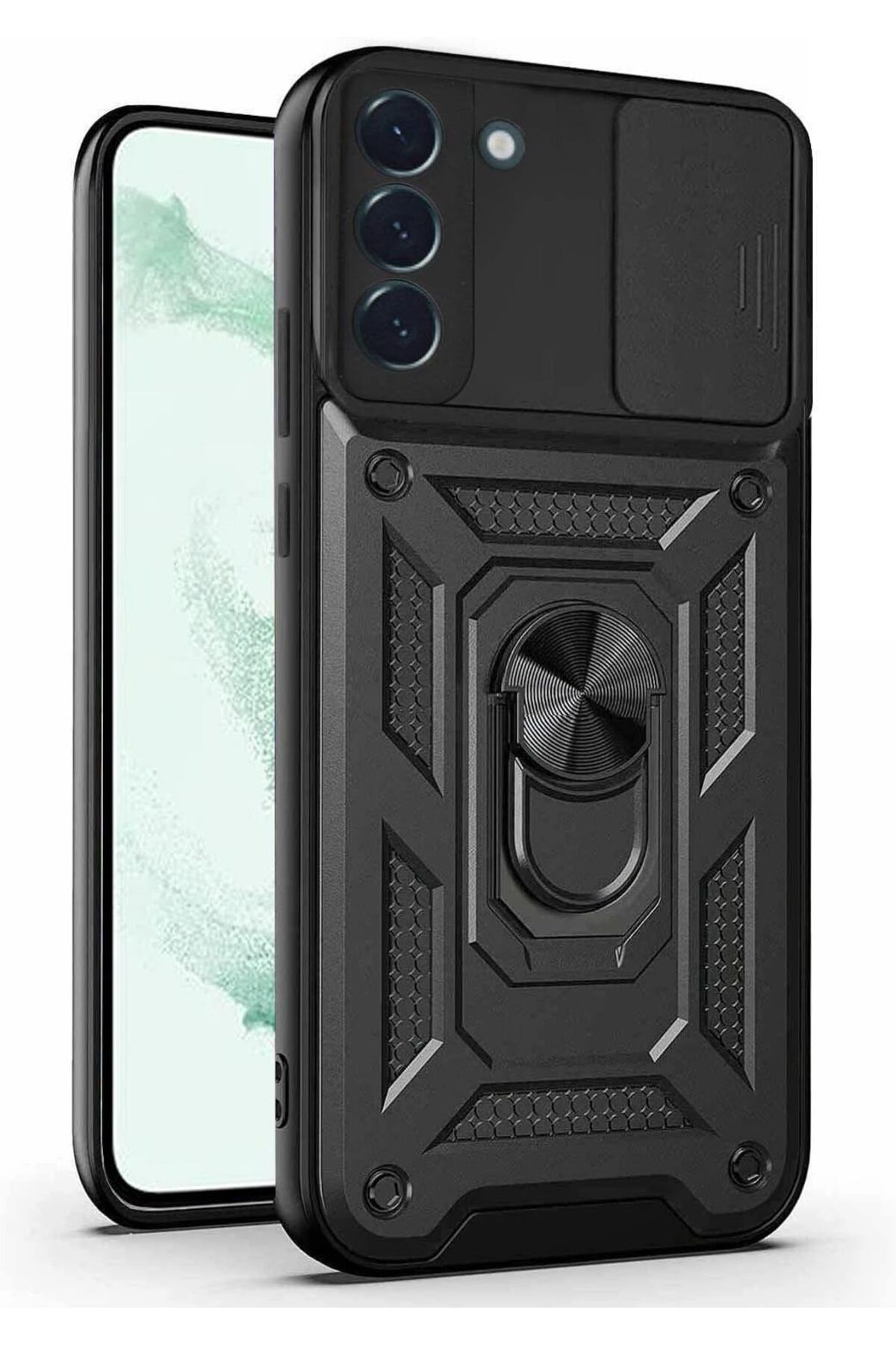 STOREMAX nffashopm Galaxy S22 için Kılıf Impact Resistant Siyah [Galaxy S22 ile Uyumlu Kılıf - Siyah] st