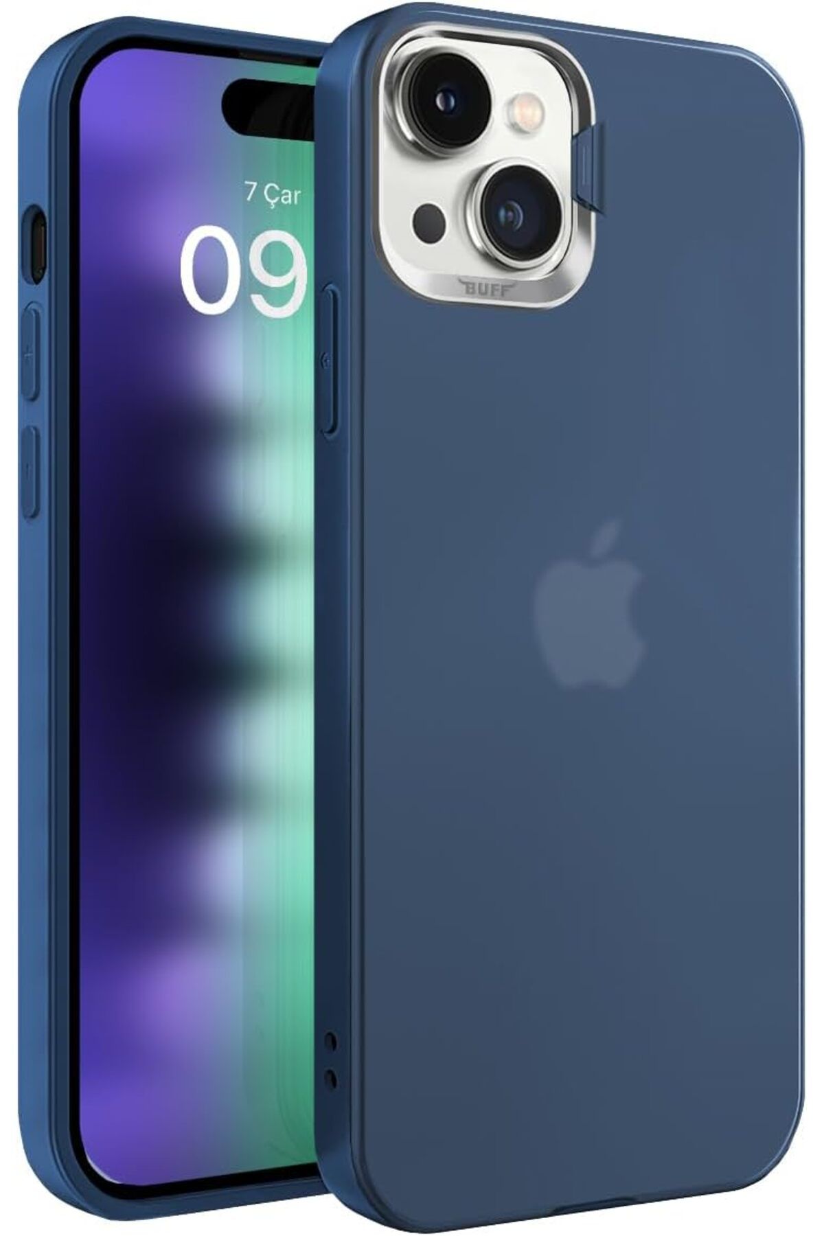 STOREMAX cmllashop LABS Buff iPhone 15 Plus ile Uyumlu New Corner Kamera Kapaklı Standlı Kılıf (Mavi) 54