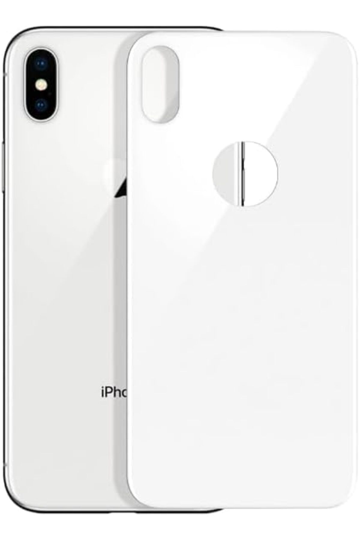 STOREMAX mrttnca iPhone XS Max Uyumlu Tam Kaplayan Temperli Arka Koruyucu Cam (Beyaz) trndymrt 1087243