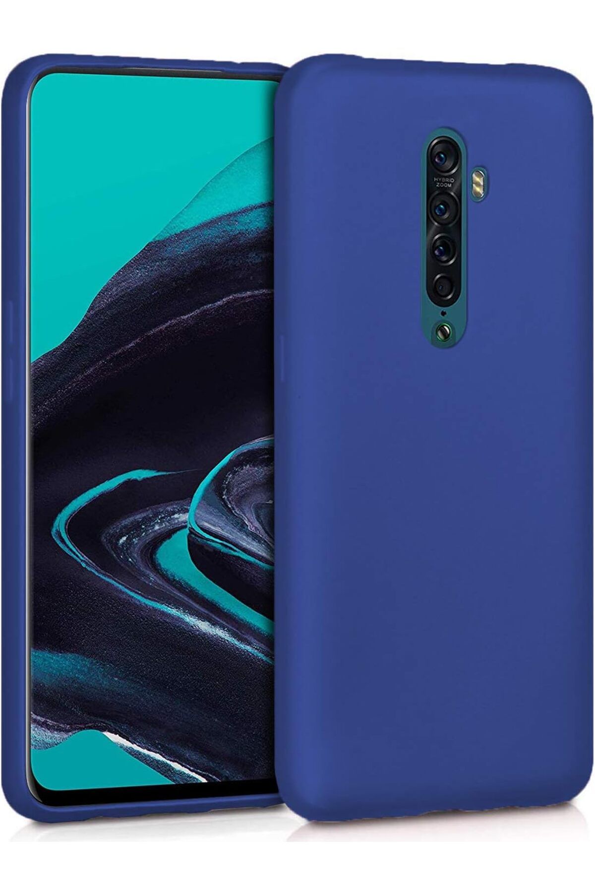 STOREMAX efshopx Matte Silicone Oppo Reno 2 için Kılıf Lacivert [Reno 2 ile Uyumlu Kılıf - Lacivert] New