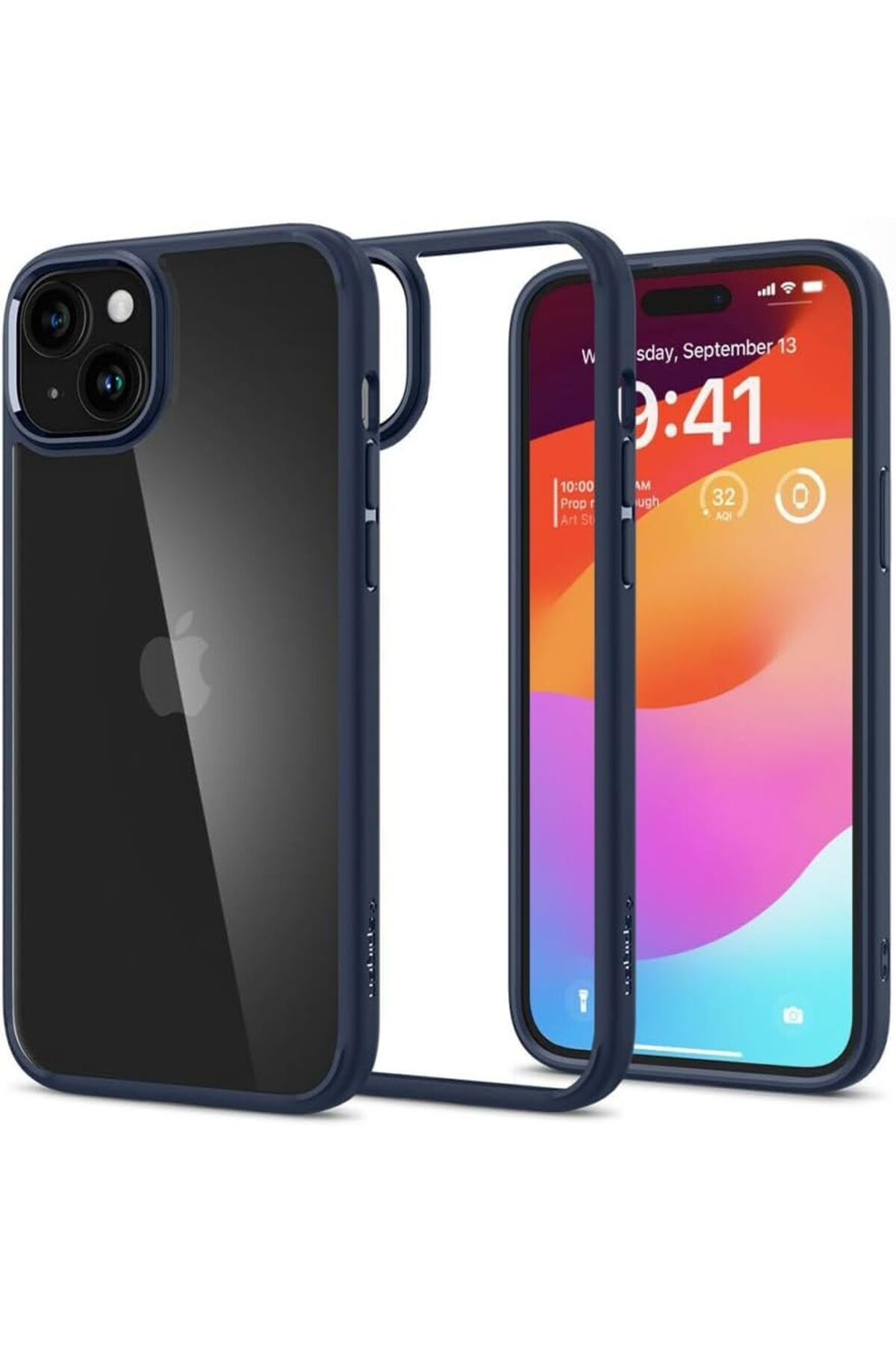 STOREMAX bystoreby iPhone 15 Plus Kılıf Crystal Hybrid Navy Blue - ACS06460 NewDesing 646268