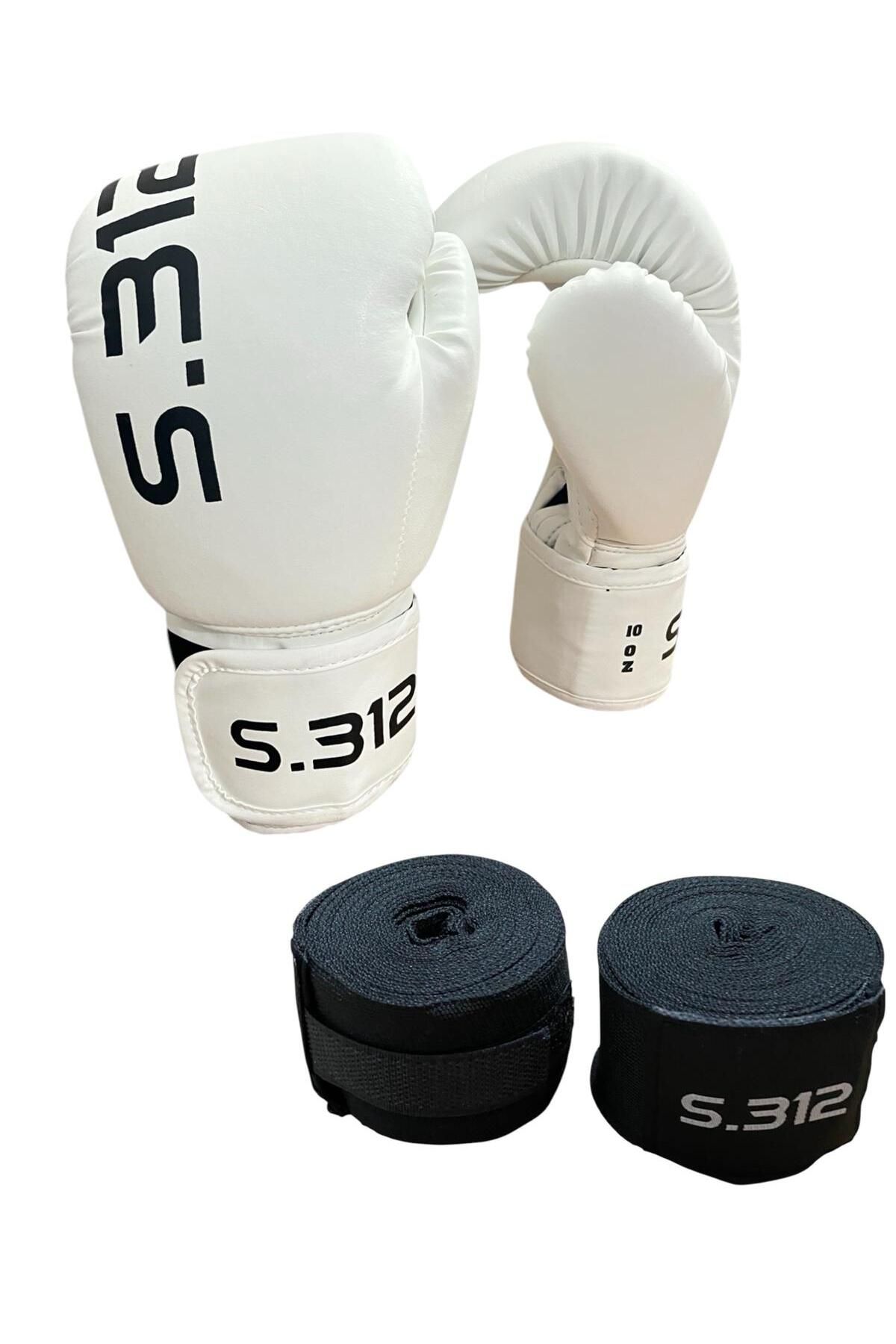 SIFIR312 Boks Eldiveni Bandaj Set Kick Boks Eldiveni, Muay Thai Eldiveni, Maç ve Antrenman Eldiveni + Bandaj