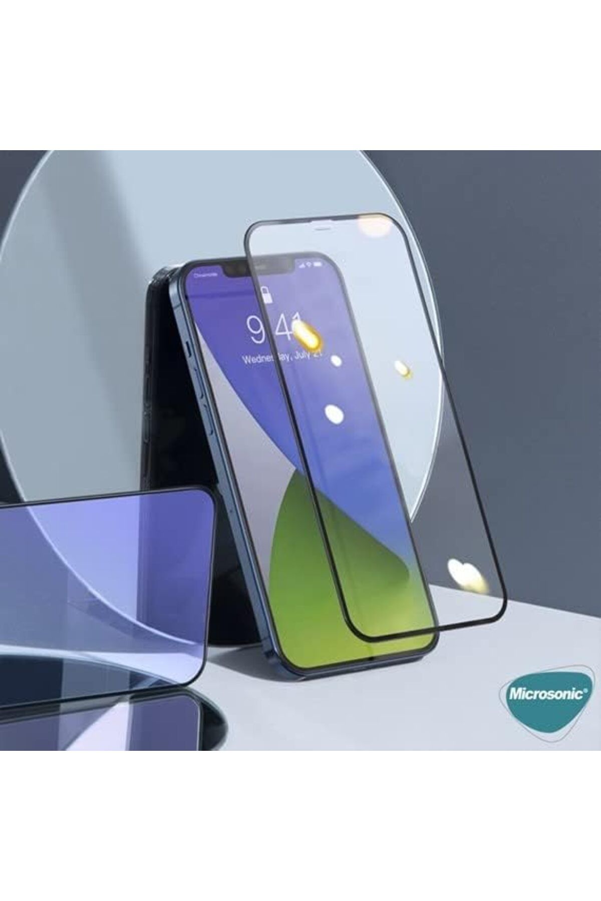 yenibagshop Apple iPhone 14 Tam Kaplayan Temperli Cam Ekran Koruyucu Siyah