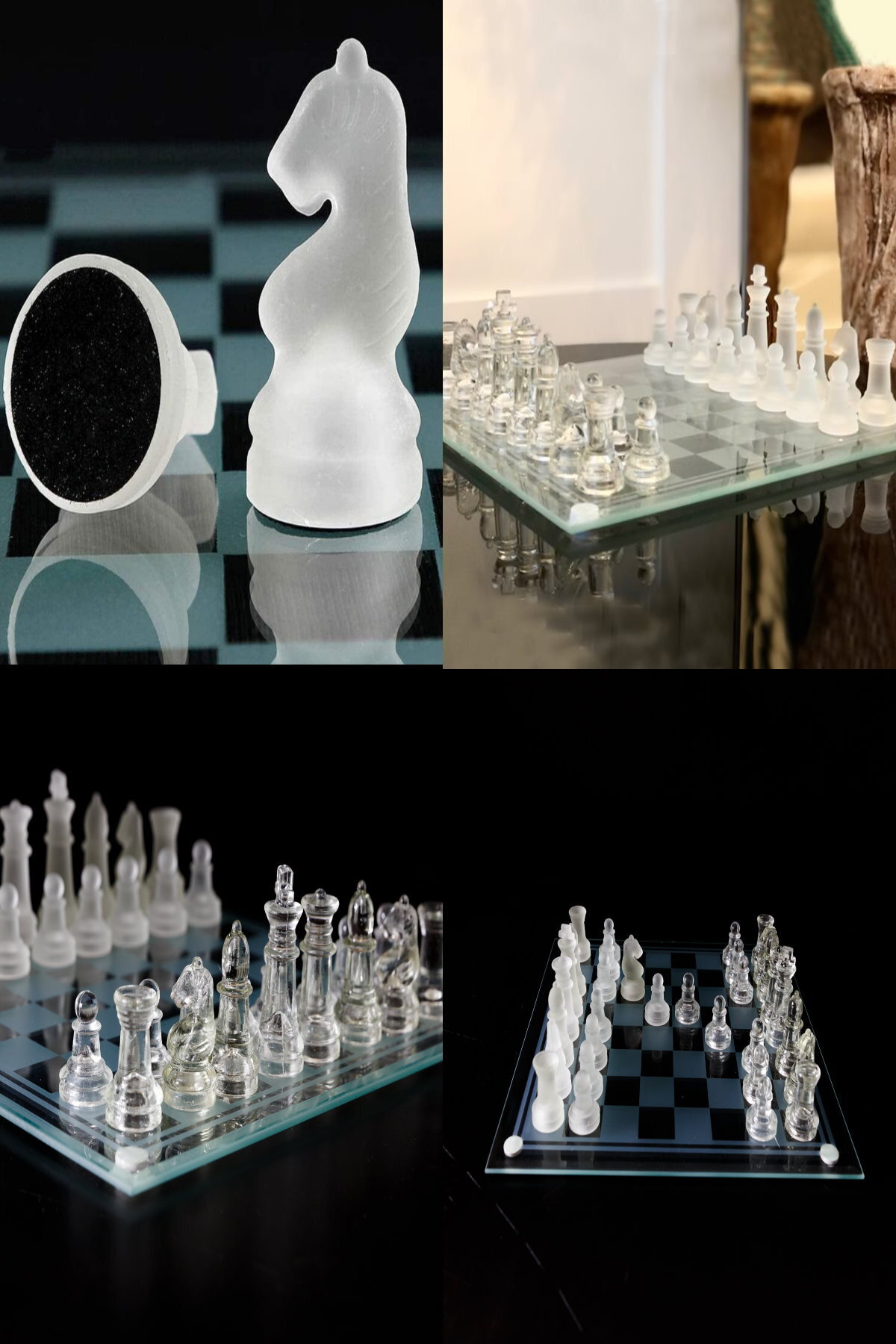 Yu Su Tools Dekor Olarakda Kullanabilecek Kadar Güzel Tamamı Camdan Oluşan Glass Chess Cam Satranç Takımı