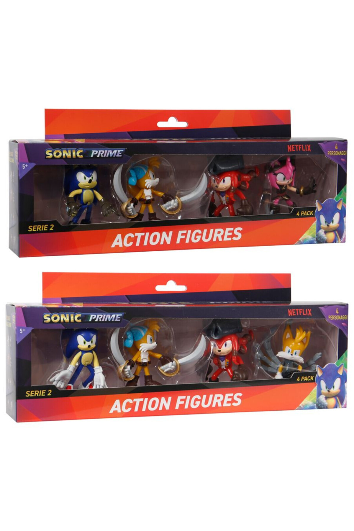 Sonic-Figure Action 3-Inches, 4-in-1 Window Box, Assorted (Character May Vary) 1
