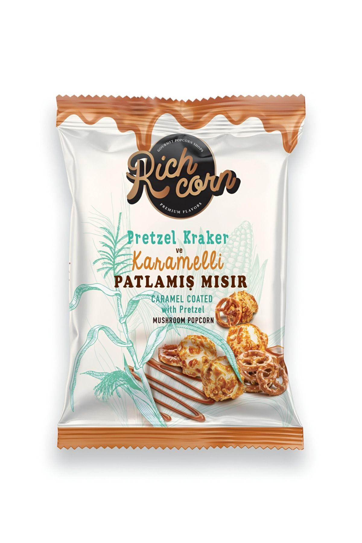 Rich Corn Richcorn Gurme Patlamış Mısır- Pretzel & Karamelli Popcorn 50 g