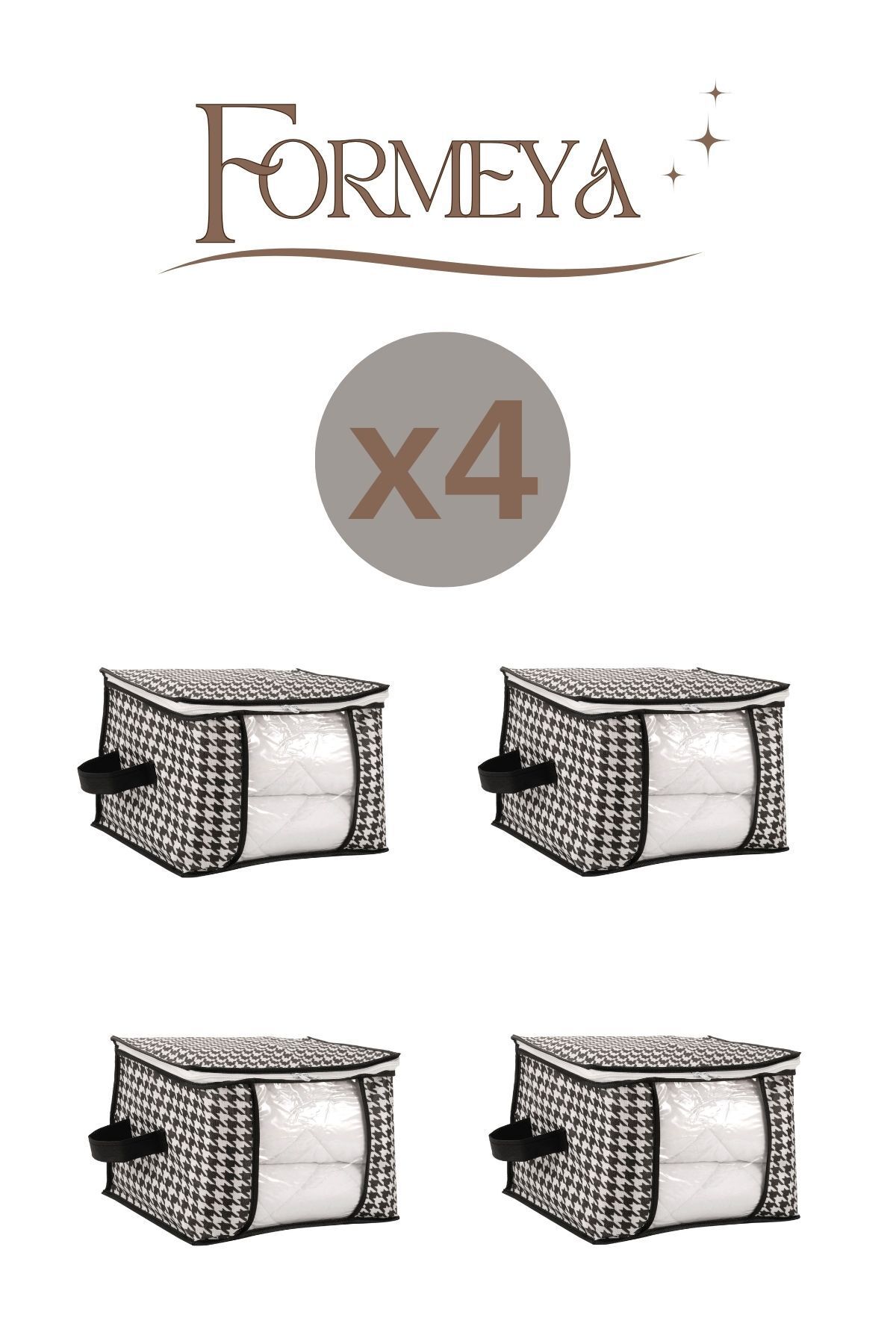 Formeya-Mittelgroßer, luxuriöser Kleiderschrank-Organizer mit Fenster zur Aufbewahrung von Pullovern, Piqué und Decken, 40 x 40 x 30 cm – 4 Stück 2