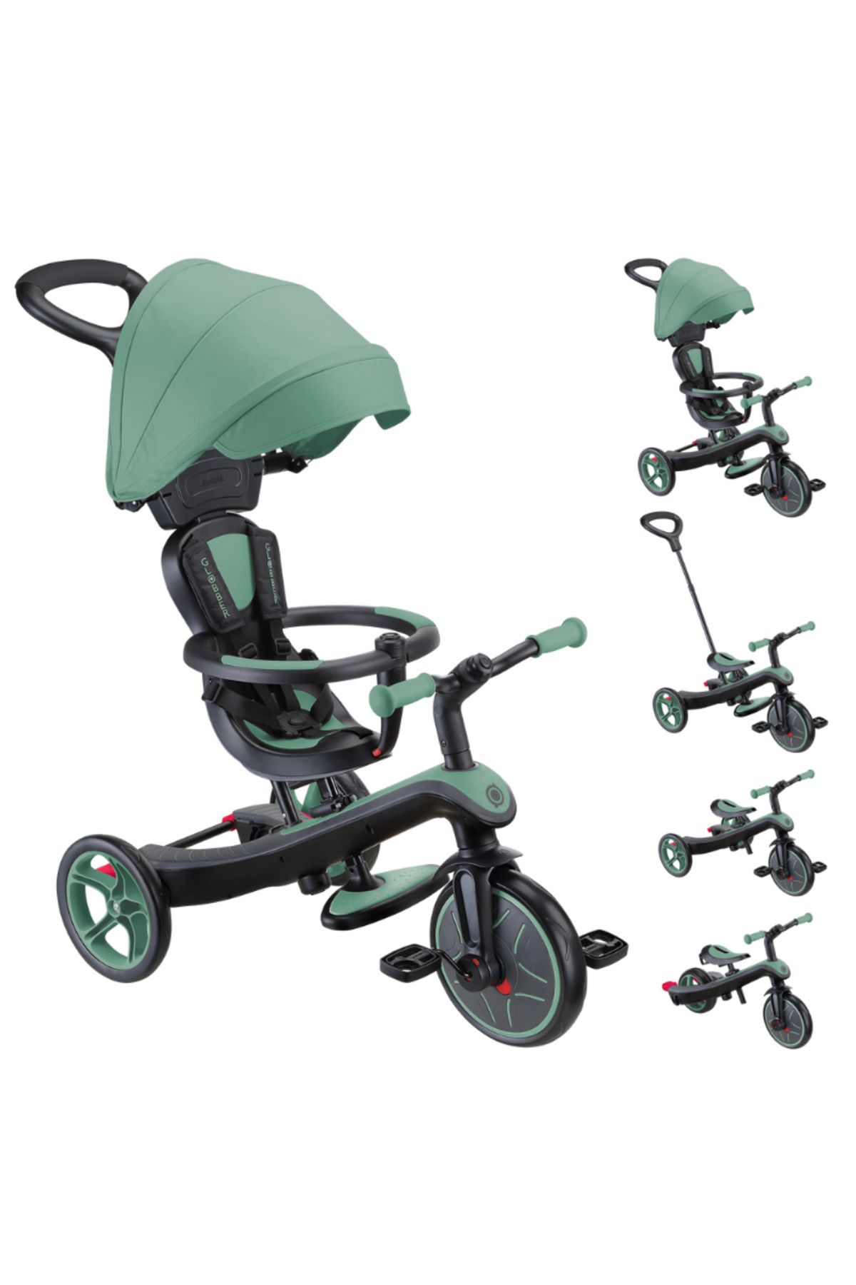 Globber Explorer 4in1 Trike Bisiklet - Zeytin Yeşili