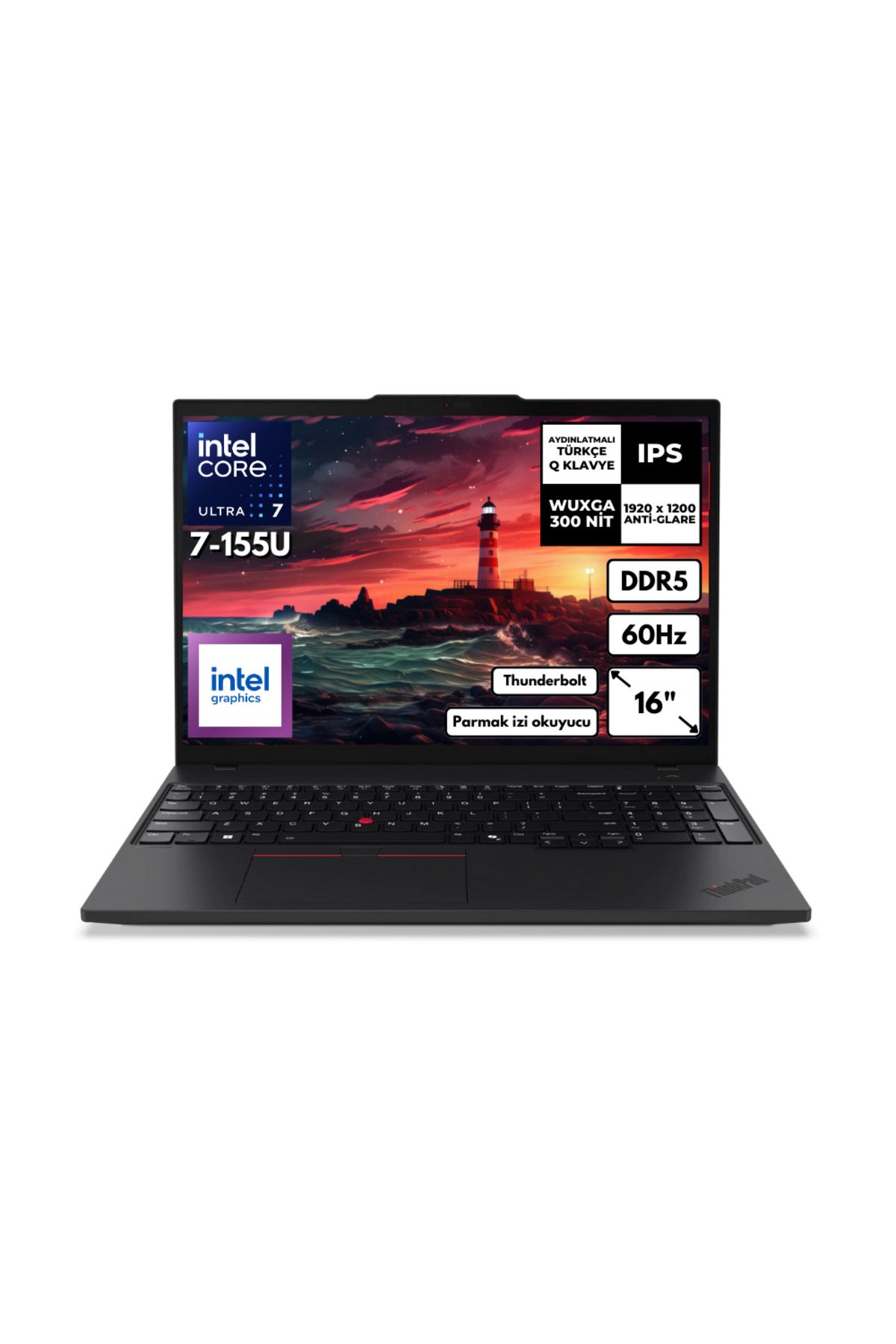 LENOVO ThinkPad T16 G3 Ultra 7-155U 8-GBDDR5 1 TBSSD 16" WUXGA Windows 11 Pro 21MN004FTX BT64