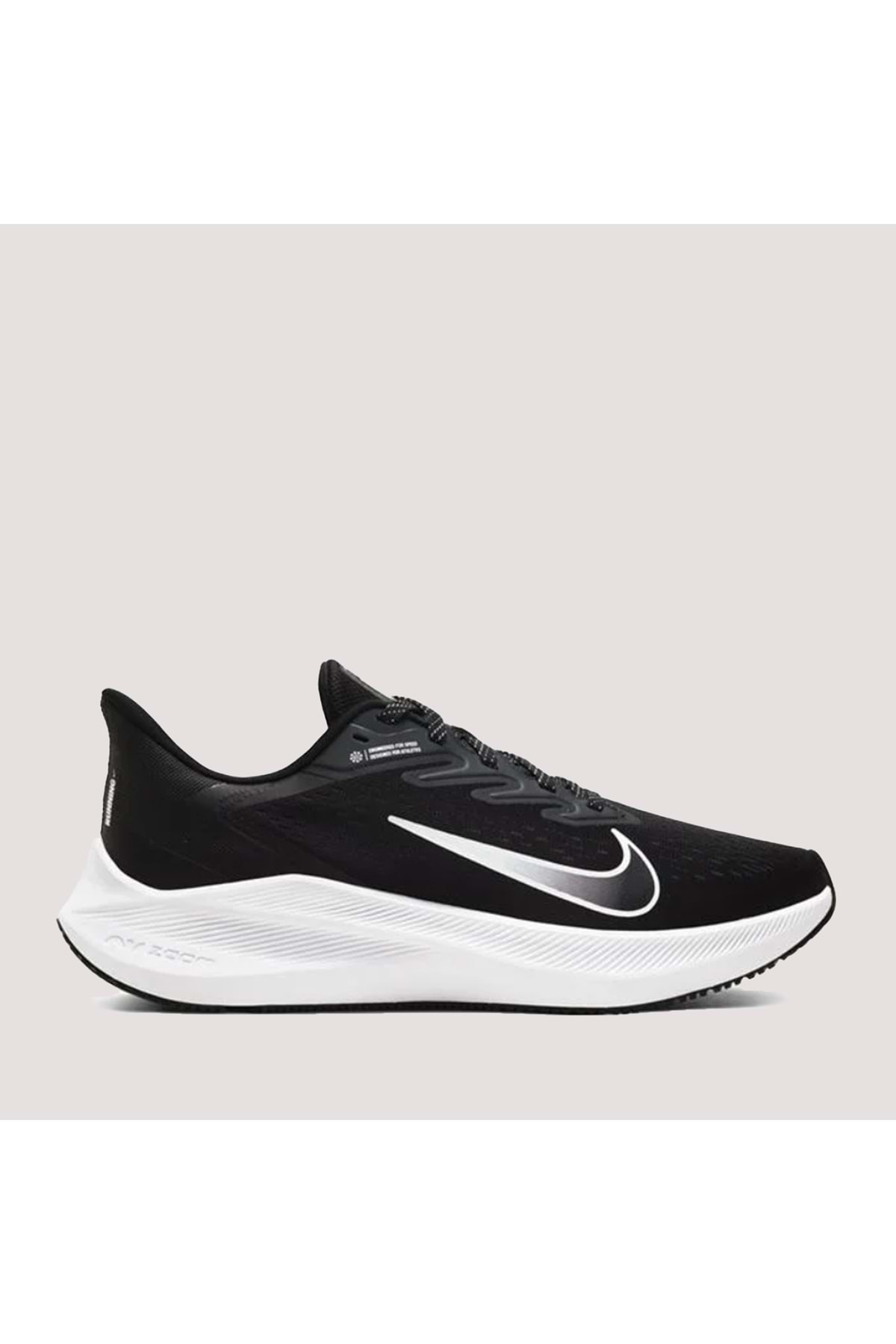 Nike Air Zoom Winflo 7 Spor Ayakkabı - Siyah-Beyaz - 36