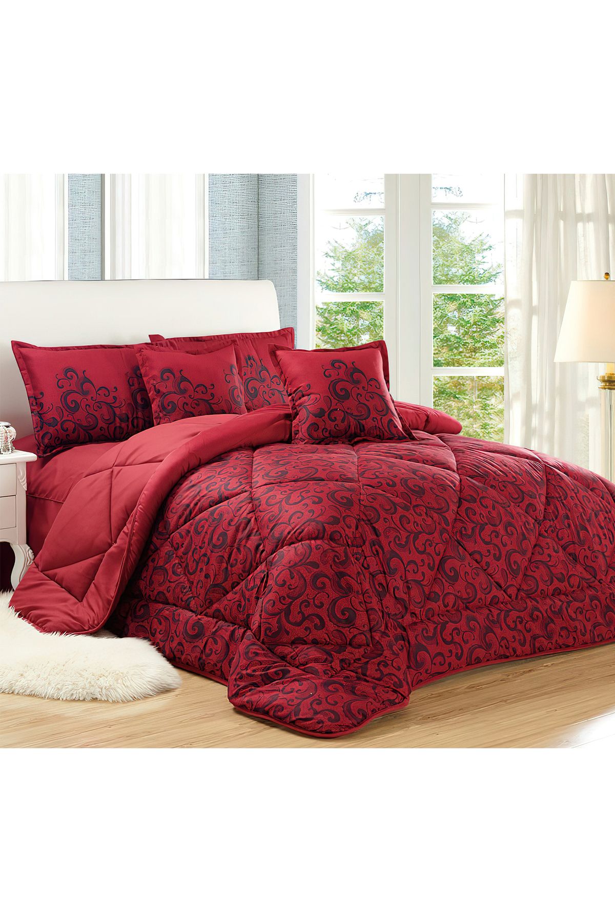 Generic-Comforter Set 4 Piece Single Size Elegant Bedspread Lightweight Comforter Suitable for All Seasons 5