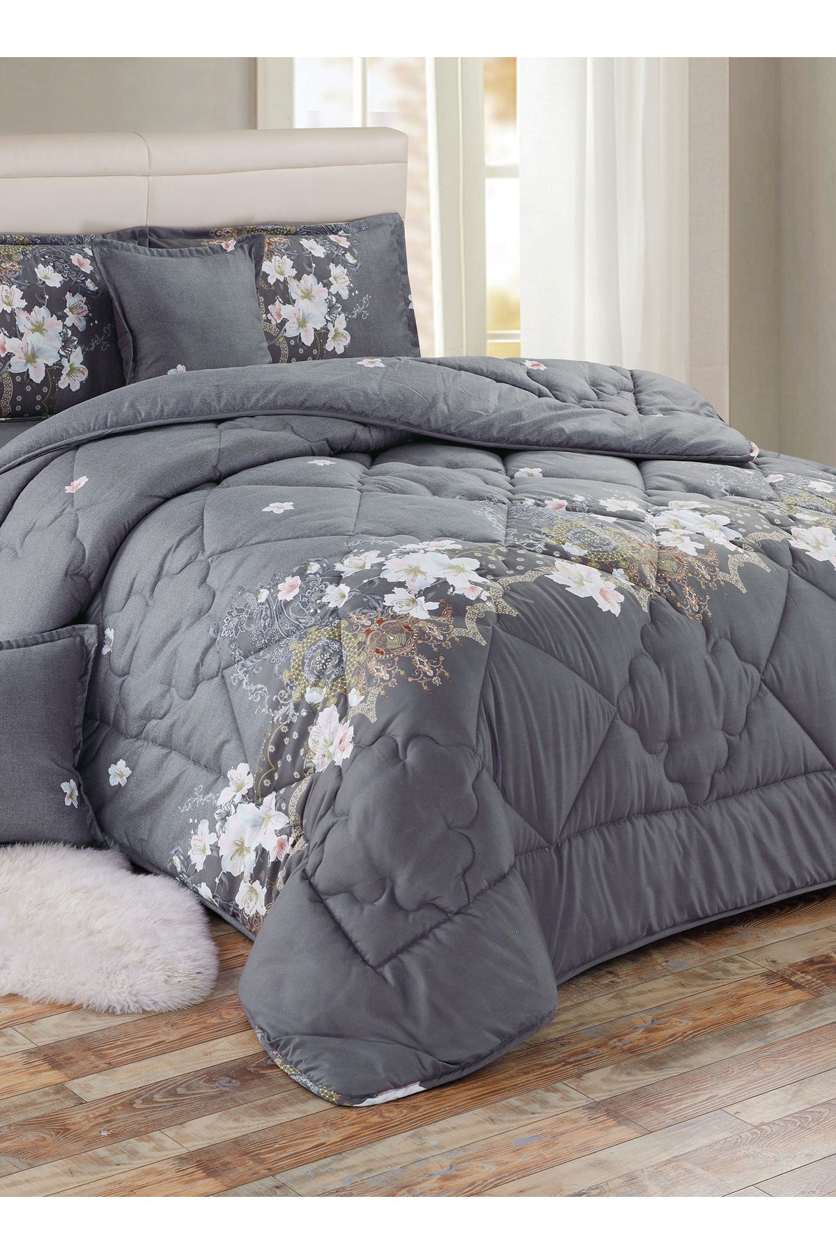 Generic-Comforter Set 4 Piece Single Size Elegant Bedspread Lightweight Comforter Suitable for All Seasons 5