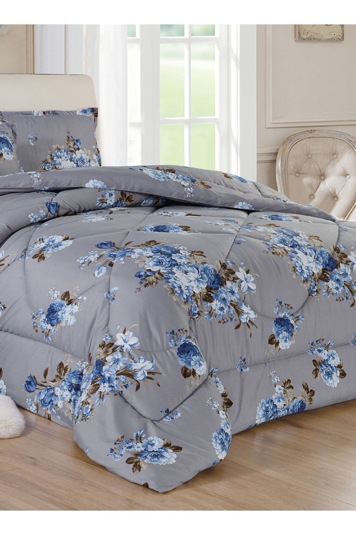 Generic-Comforter Set 4 Piece Single Size Elegant Bedspread Lightweight Comforter Suitable for All Seasons 4