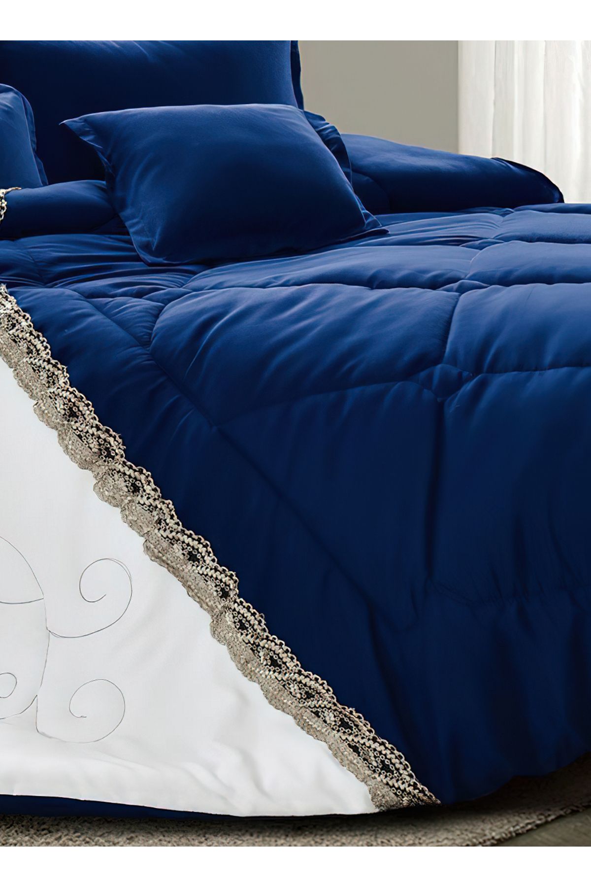 Generic-Comforter Set 4 Piece Single Size Elegant Bedspread Lightweight Comforter Suitable for All Seasons 2