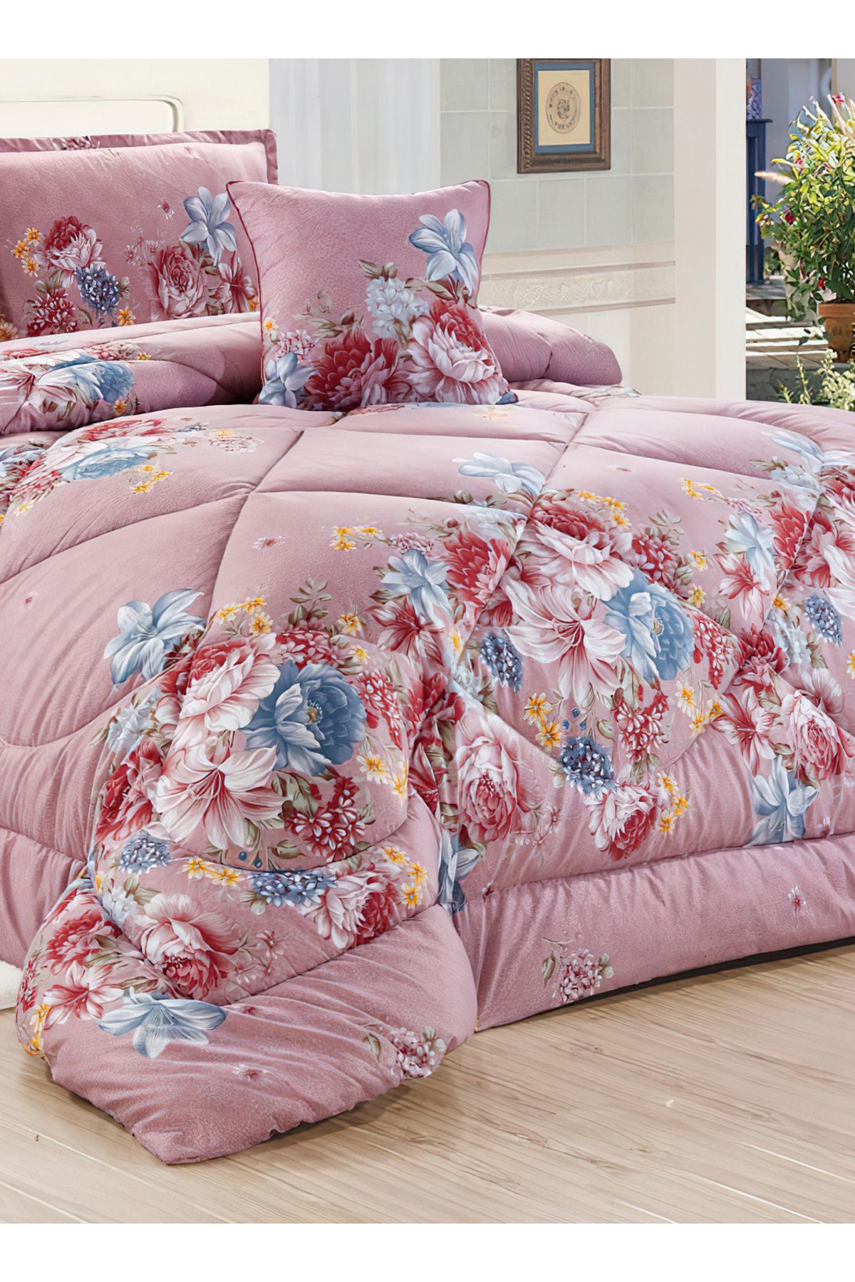 Generic-Comforter Set 4 Piece Single Size Elegant Bedspread Lightweight Comforter Suitable for All Seasons 4