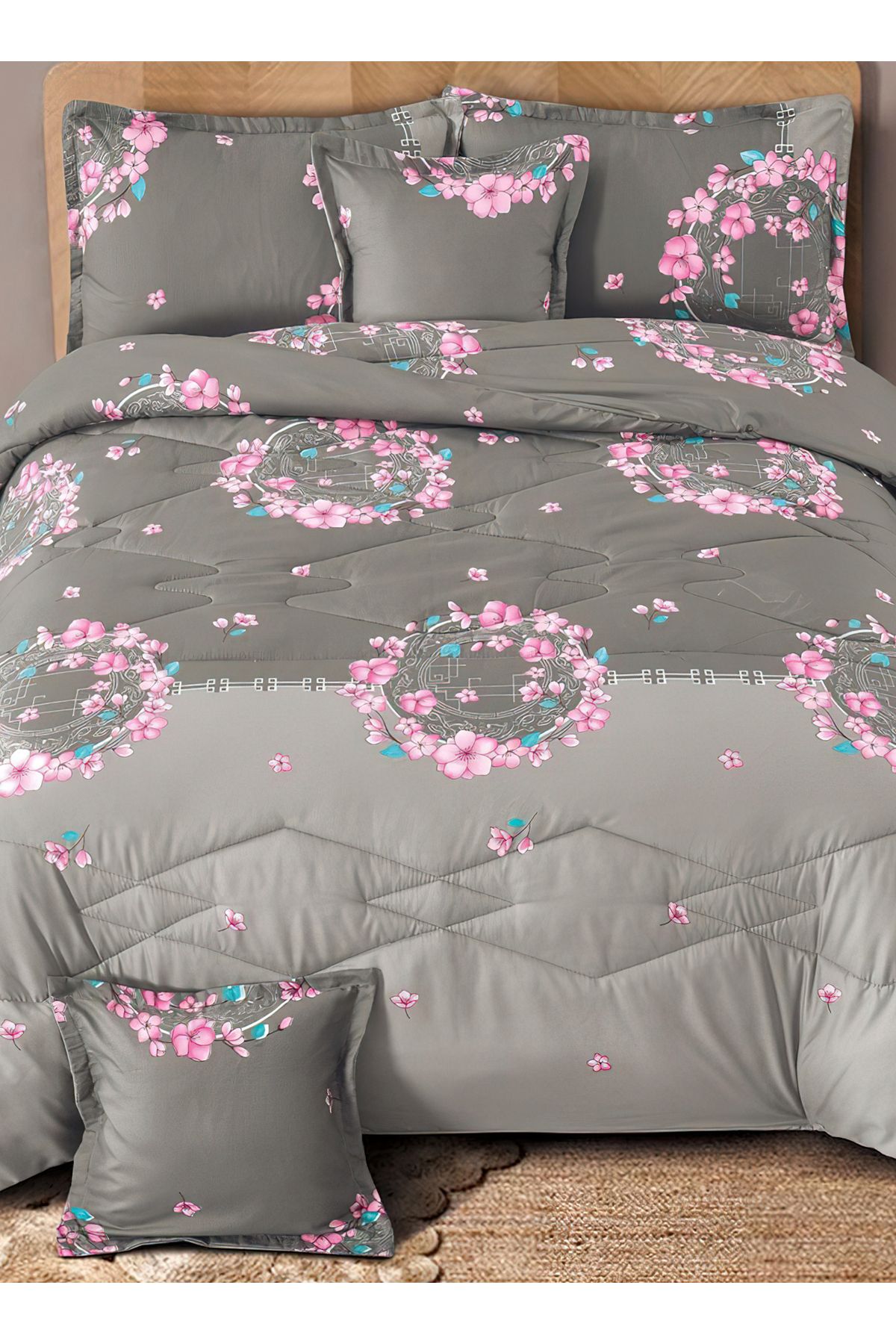 Generic-Comforter Set King Size 6 Pieces Comforter Set Twin Unisex Bedding Set 4