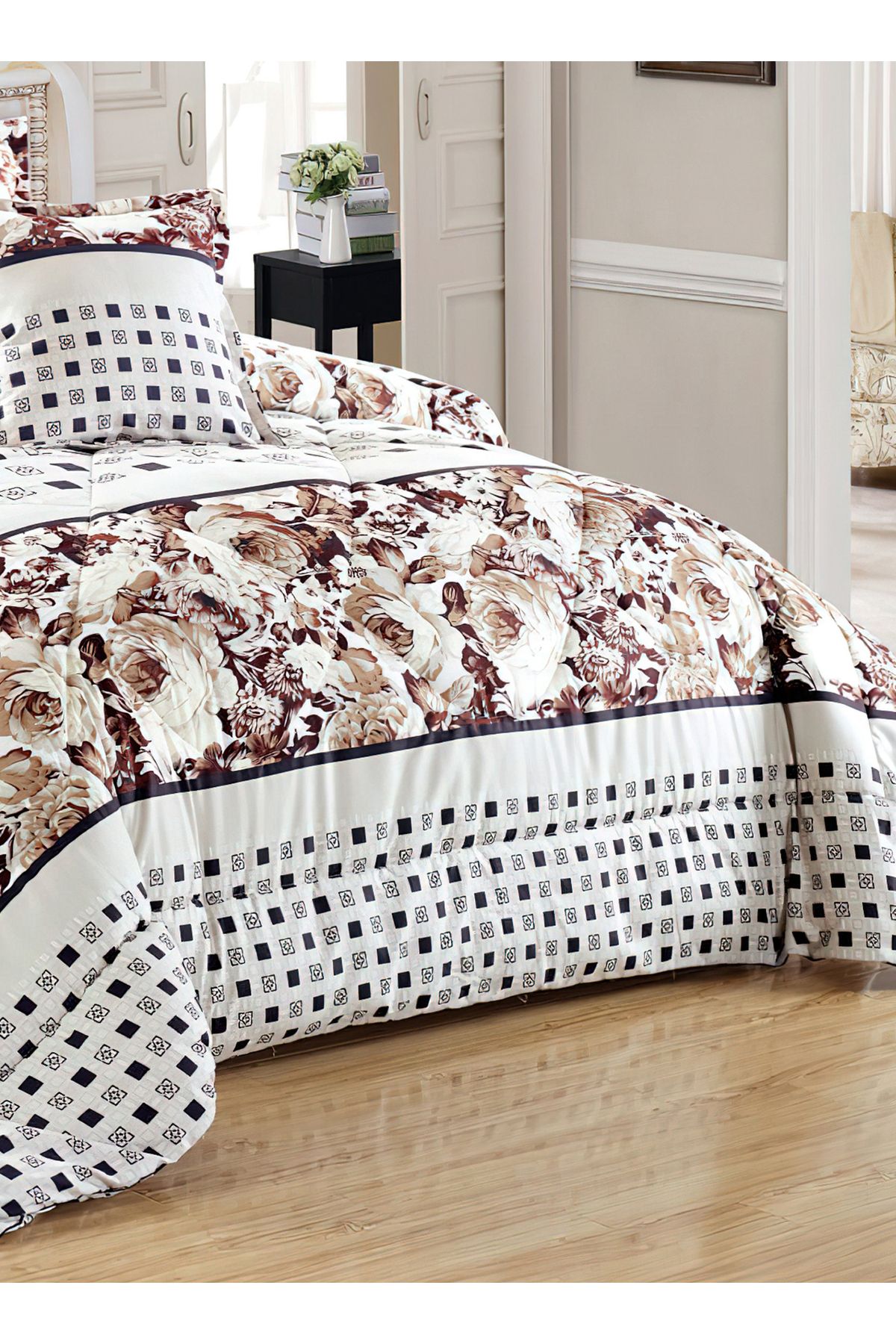 Generic-Comforter Set 4 Piece Single Size Elegant Bedspread Lightweight Comforter Suitable for All Seasons 3