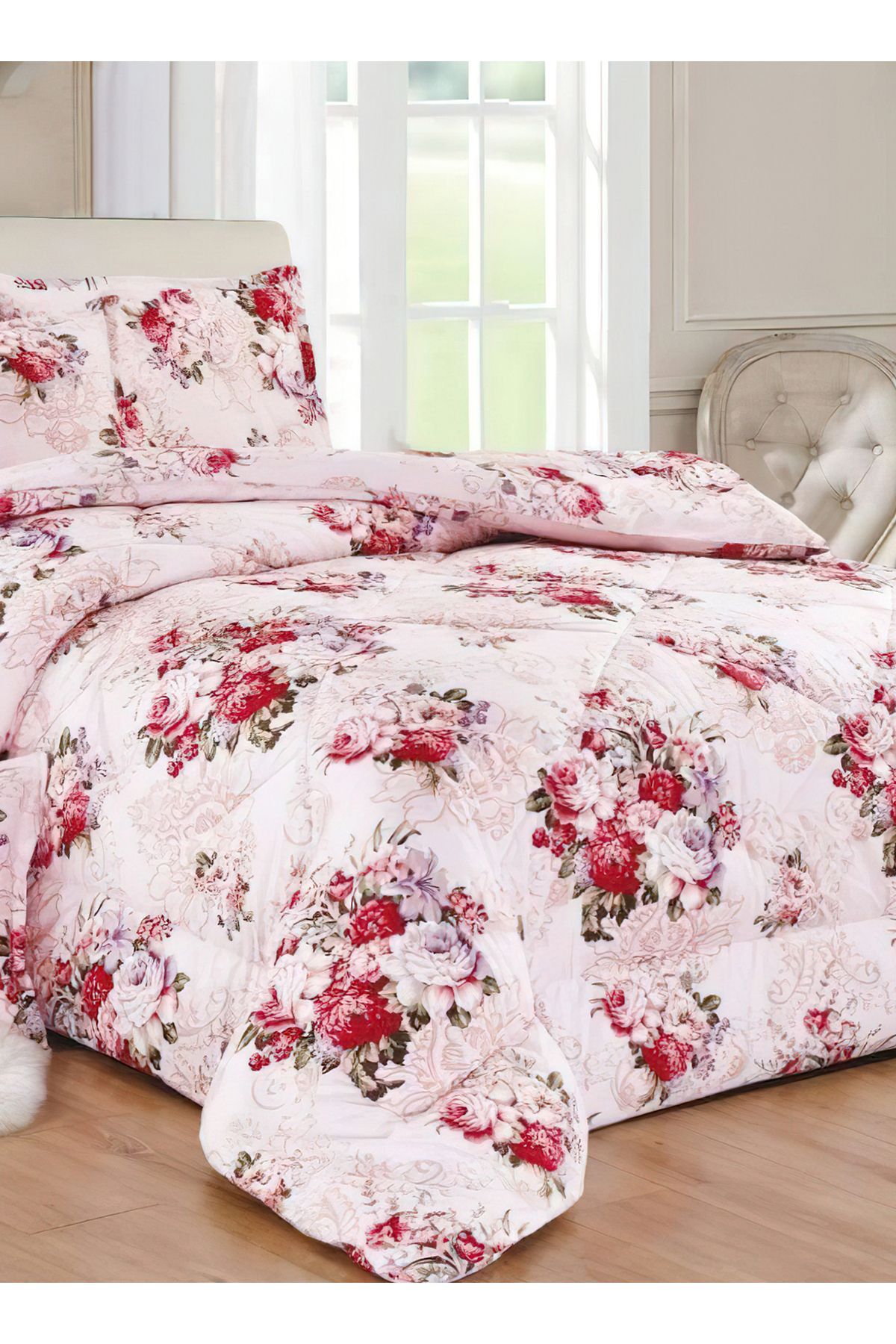 Generic-Comforter Set 4 Piece Single Size Elegant Bedspread Lightweight Comforter Suitable for All Seasons 4