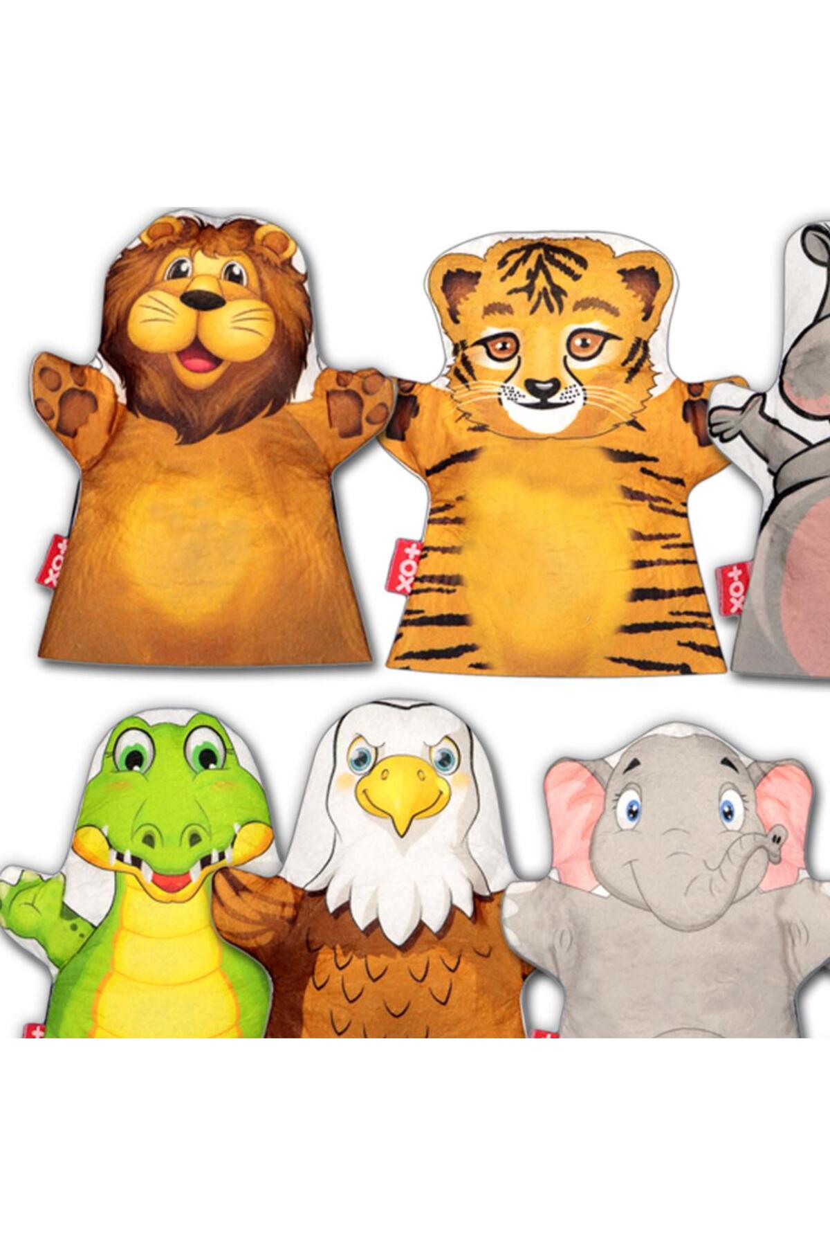 ست عروسک دستی حیوانات سافاری ۷ تکه، اسباببازی آموزشی