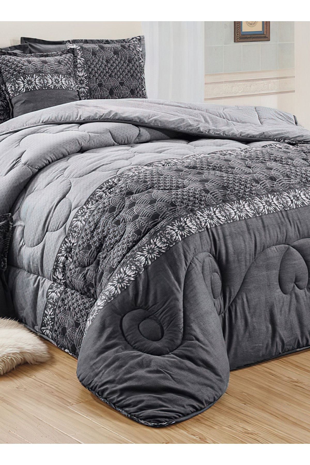 Generic-Comforter Set 4 Piece Single Size Elegant Bedspread Lightweight Comforter Suitable for All Seasons 4