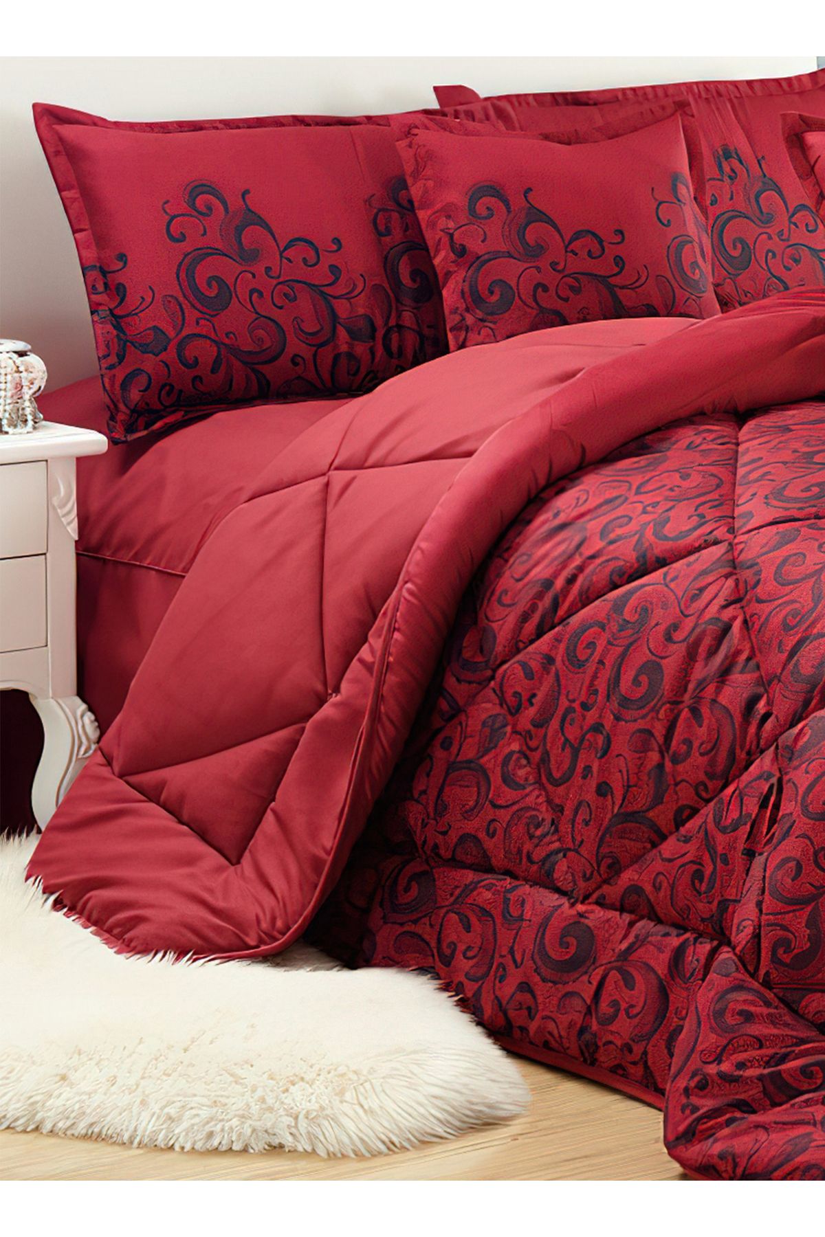 Generic-Comforter Set 4 Piece Single Size Elegant Bedspread Lightweight Comforter Suitable for All Seasons 4