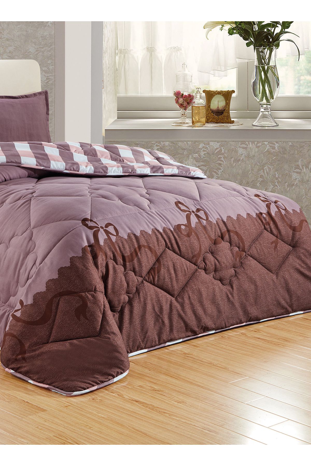 Generic-Comforter Set 4 Piece Single Size Elegant Bedspread Lightweight Comforter Suitable for All Seasons 3