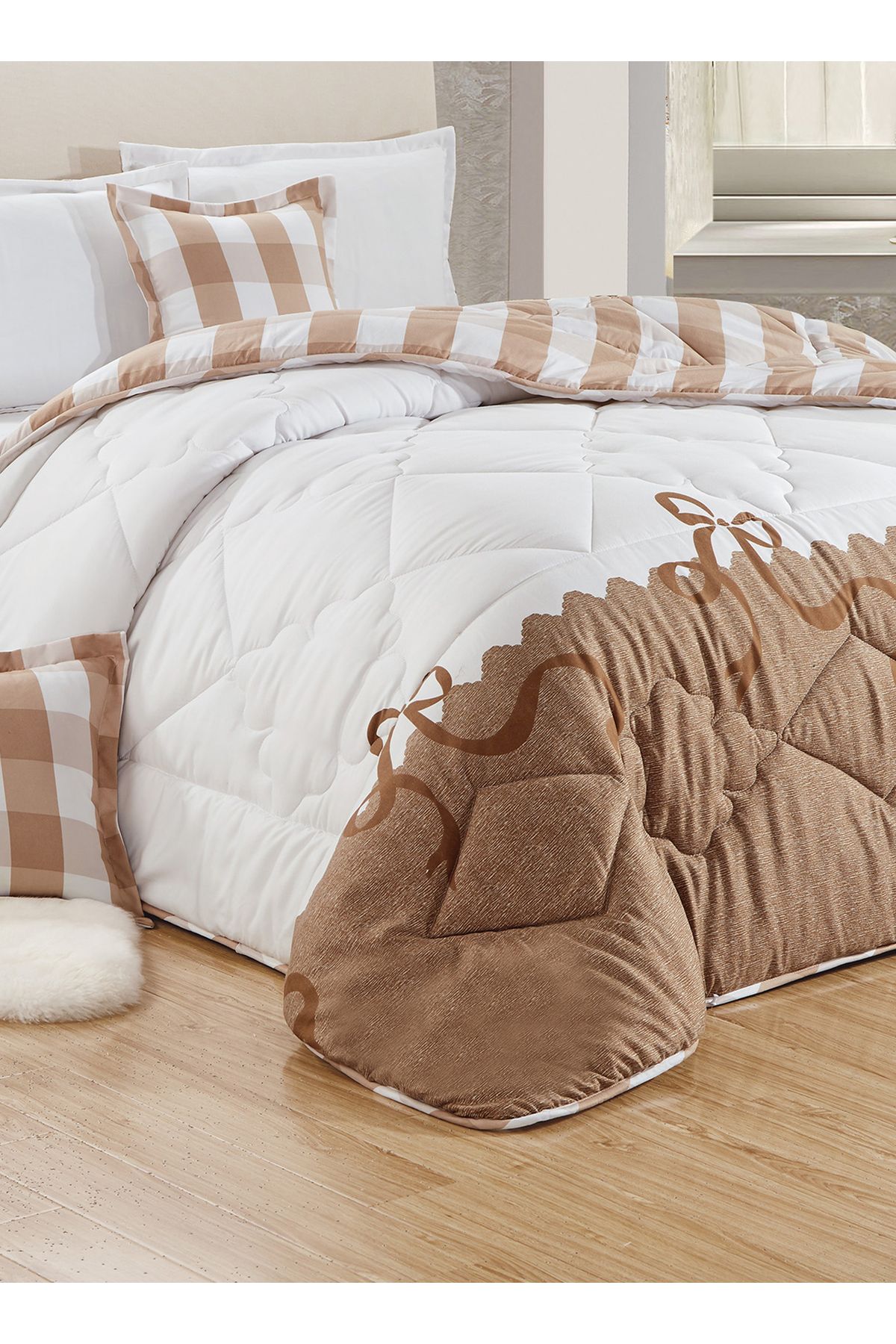 Generic-Comforter Set 4 Piece Single Size Elegant Bedspread Lightweight Comforter Suitable for All Seasons 4