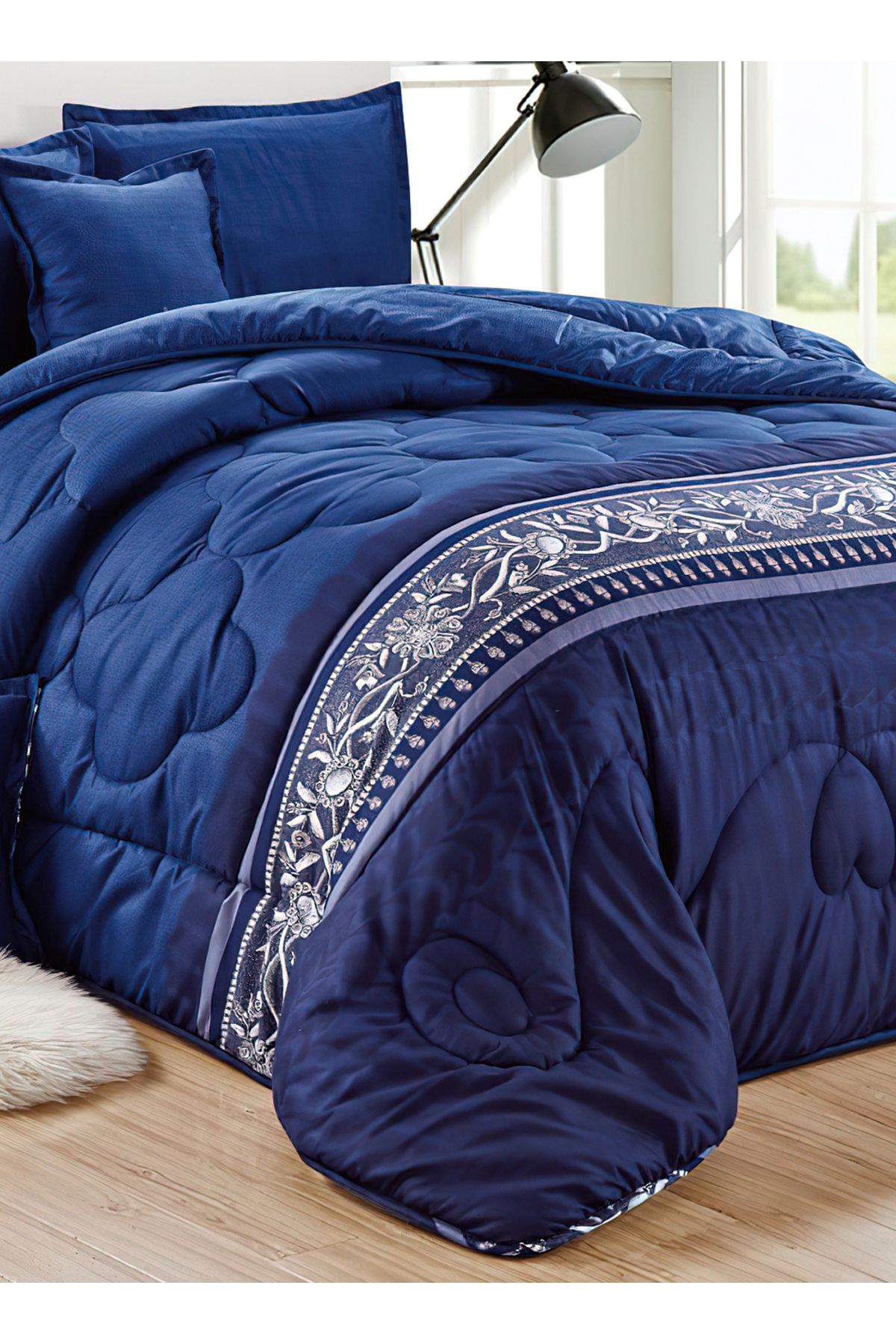 Generic-Comforter Set 4 Piece Single Size Elegant Bedspread Lightweight Comforter Suitable for All Seasons 4