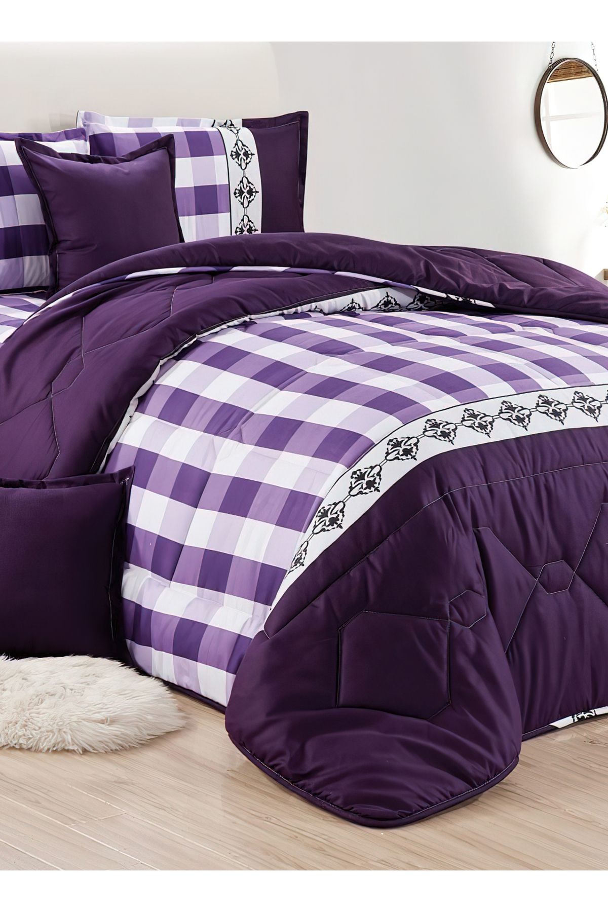 Generic-Comforter Set 4 Piece Single Size Elegant Bedspread Lightweight Comforter Suitable for All Seasons 4