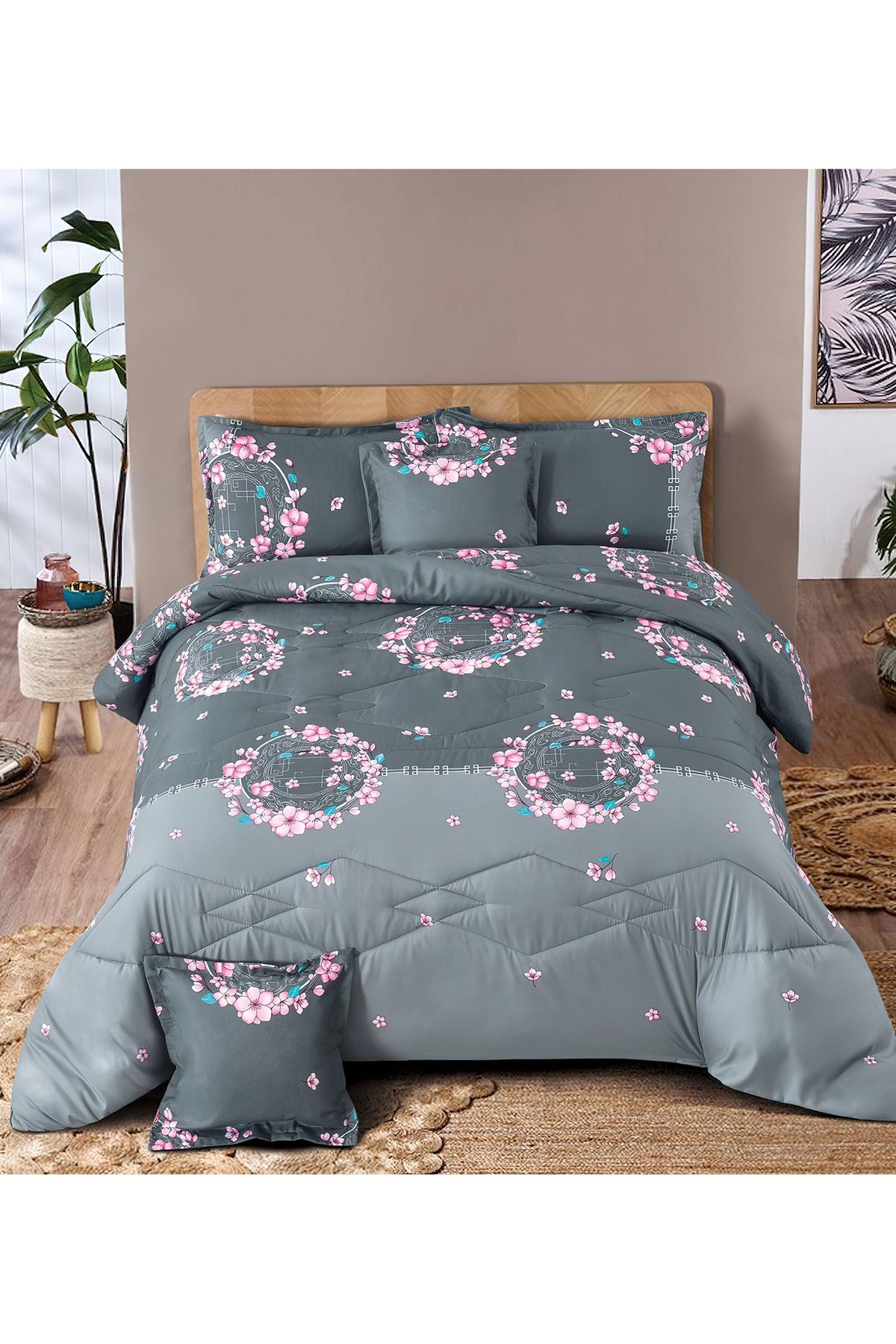 Generic-Comforter Set 4 Piece Single Size Elegant Bedspread Lightweight Comforter Suitable for All Seasons 1